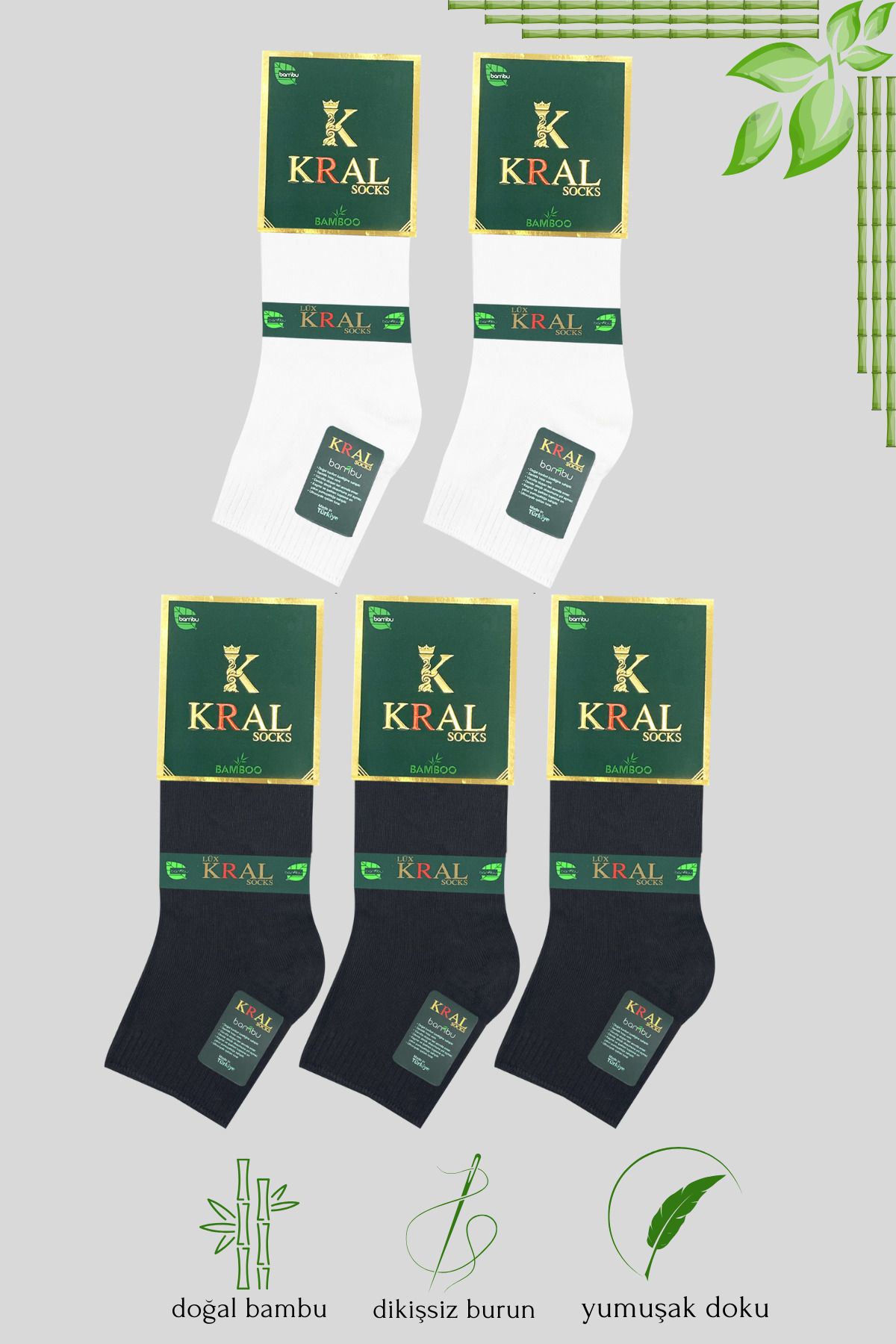 Erkek Bambu Çorap Patik Düz Desen (5 ÇİFT KUTULU) Dikişsiz Dokuma Erkek Bambu Çorap Patik Düz Desen (5 ÇİFT KUTULU) Dikişsiz Dokuma