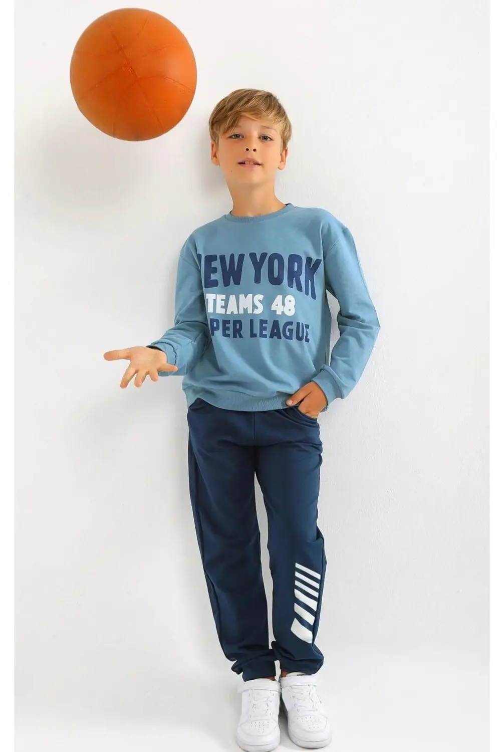 Erkek  Baskılı 10/14 Yaş 2 İp Eşofman Takım