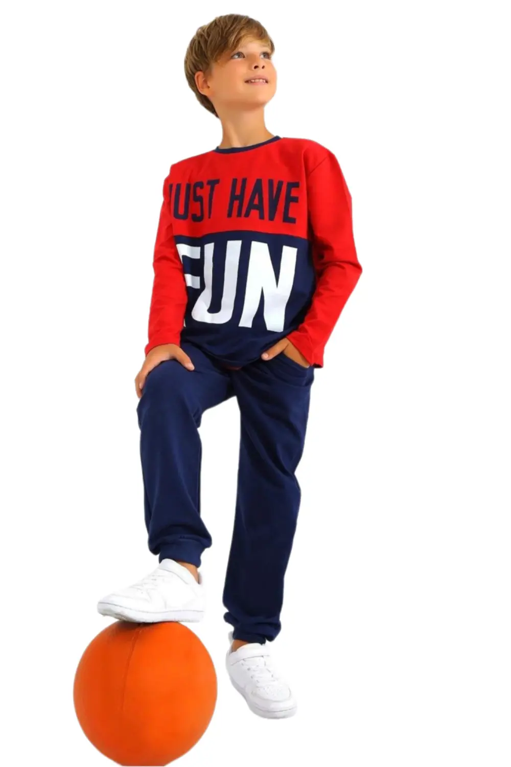 Erkek  Baskılı 10/14 Yaş 2 İp Eşofman Takım