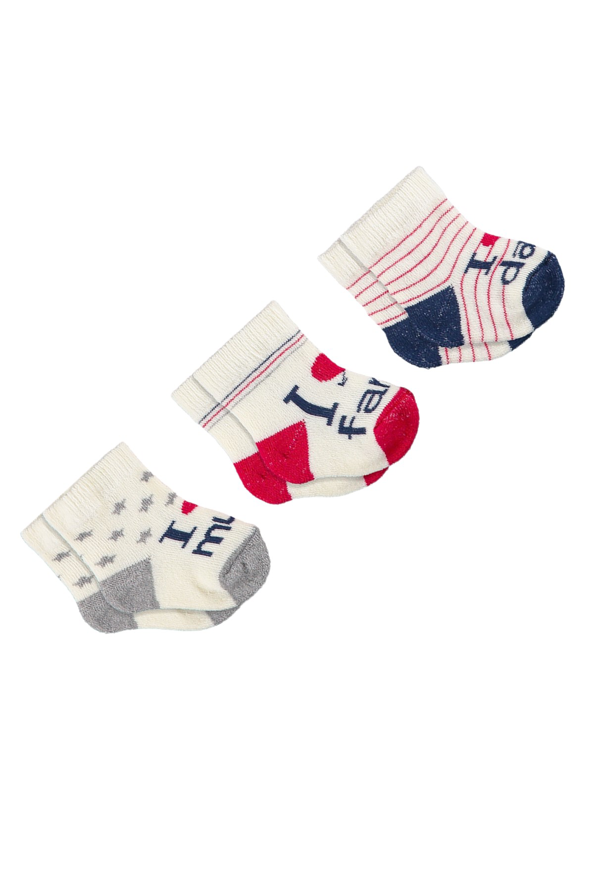 Erkek Bebe Havlu Üçlü Set 1 Ay,6 Ay Çorap