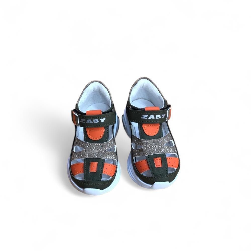 Erkek Bebe Ortopedik Cırtlı Esnek Hafif Nefes Alabilen Beyaz Haki