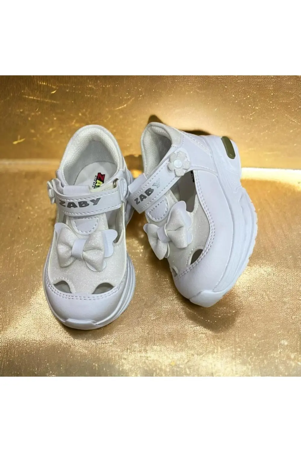 Erkek Bebe Ortopedik Cırtlı Esnek Hafif Nefes Alabilen Beyaz Laci