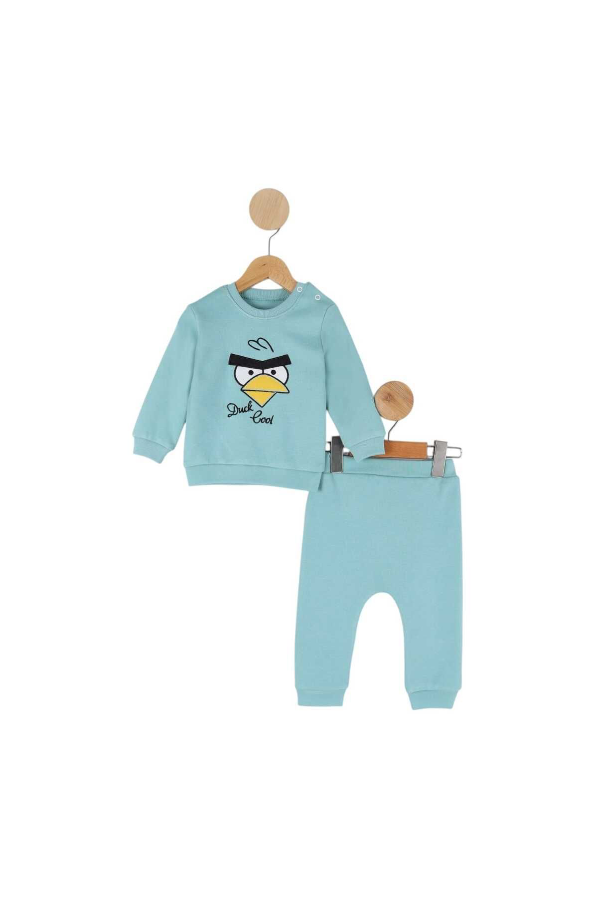 Erkek Bebek 2'li Sweatshirt Ve Pantolon Takımı