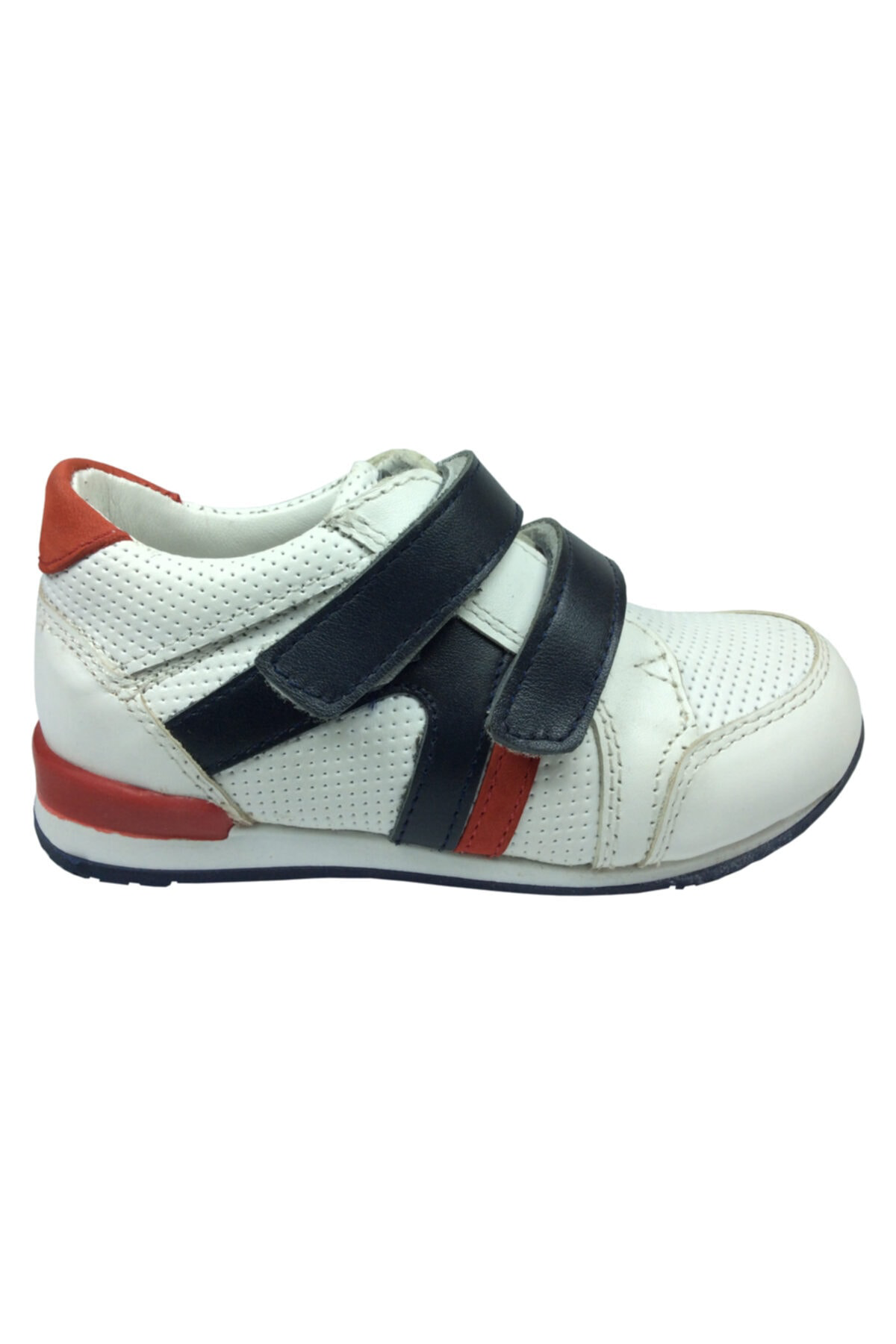 Erkek Bebek Beyaz Hakiki Deri Ortopedik Spor Ayakkabı