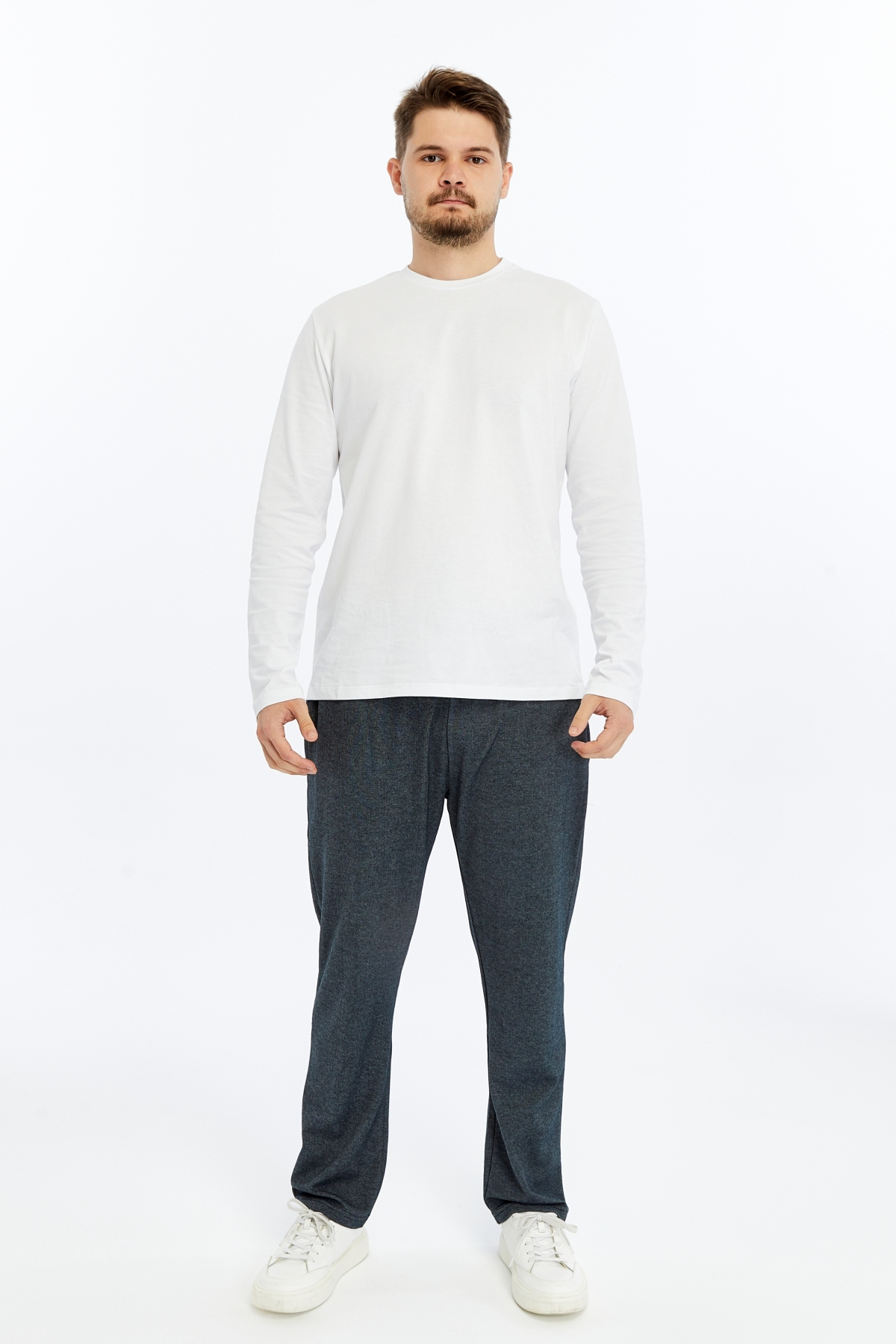 Defys Erkek Beli Lastikli Düz Paça Cepli Regular Fit Pantolon Lacivert- Defys Erkek Beli Lastikli Düz Paça Cepli Regular Fit Pantolon Lacivert-