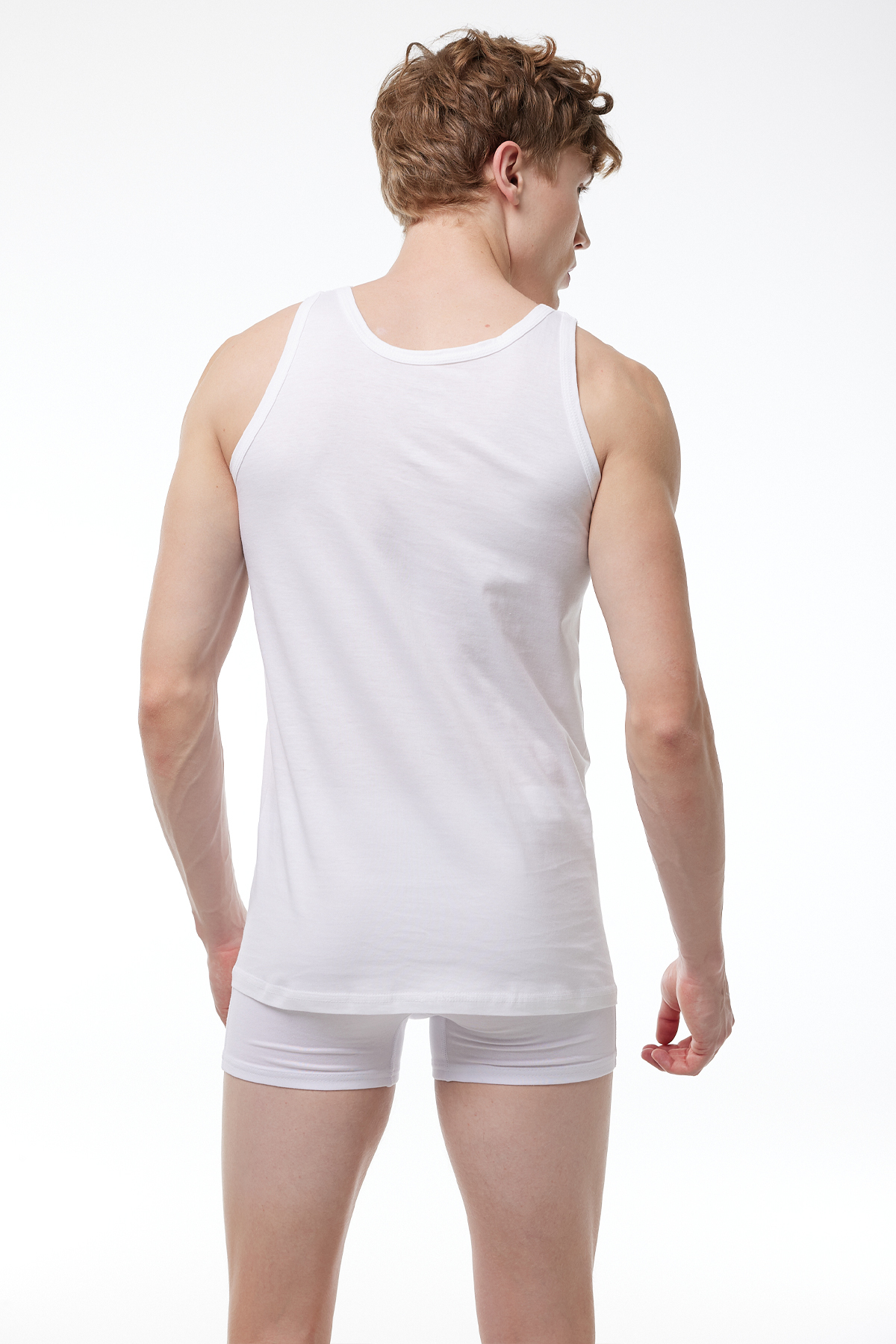 Malabadi Erkek Beyaz 2 Li Paket %100 Pamuk Penye Atlet 002