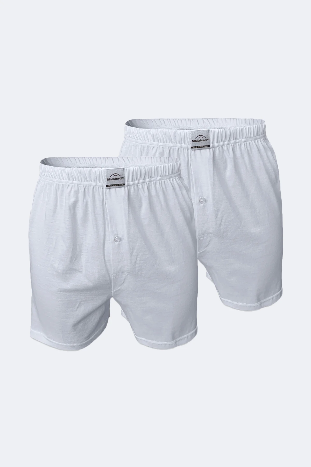Erkek Beyaz 2 Li Paket Geniş Kalıp %100 Pamuk Boxer 024