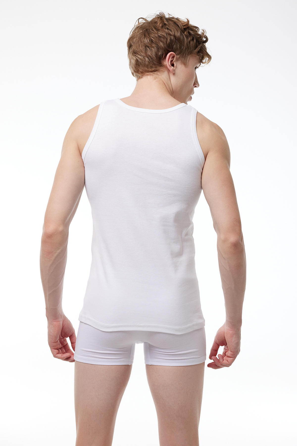 Malabadi Erkek Beyaz 2 Li Paket %100 Pamuk Ribana Atlet 034