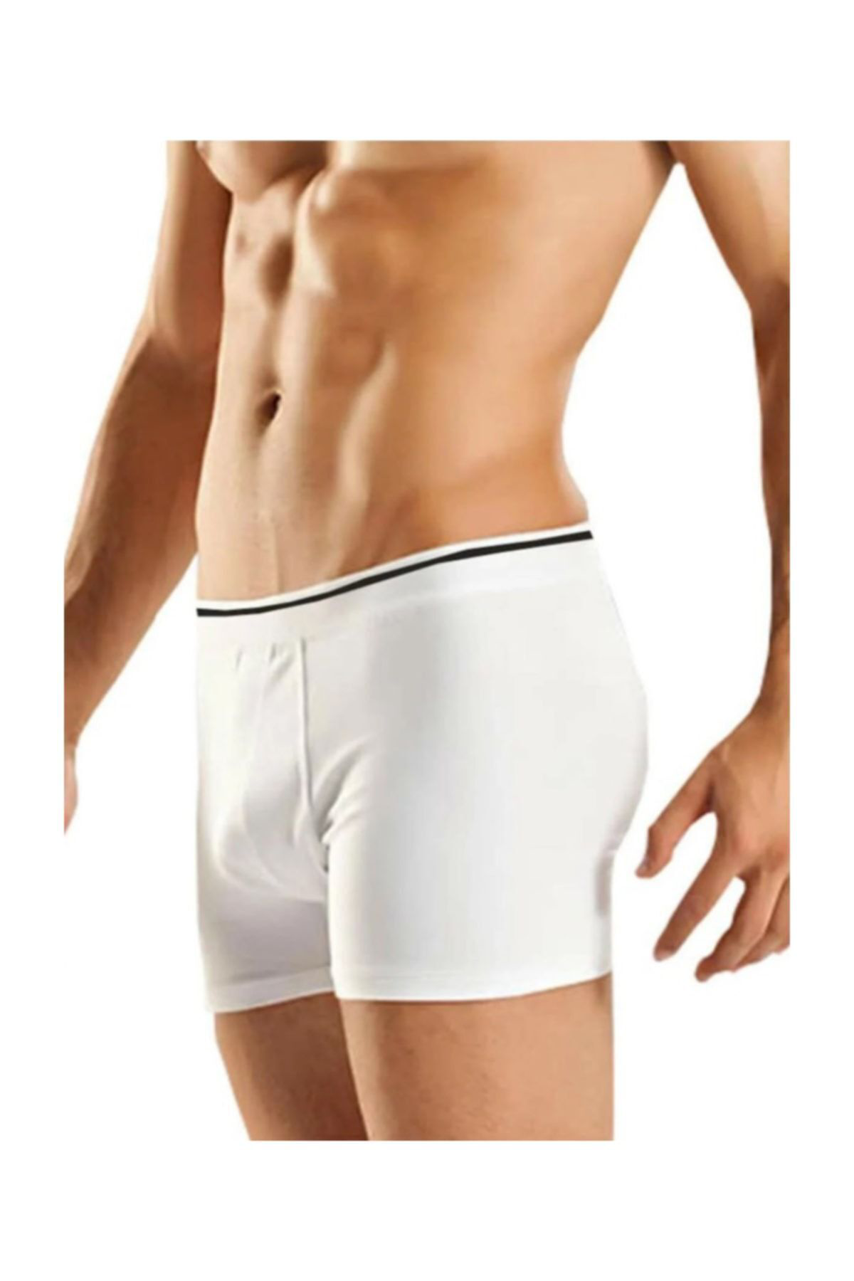 6 Adet Gri Renk Likralı Boxer