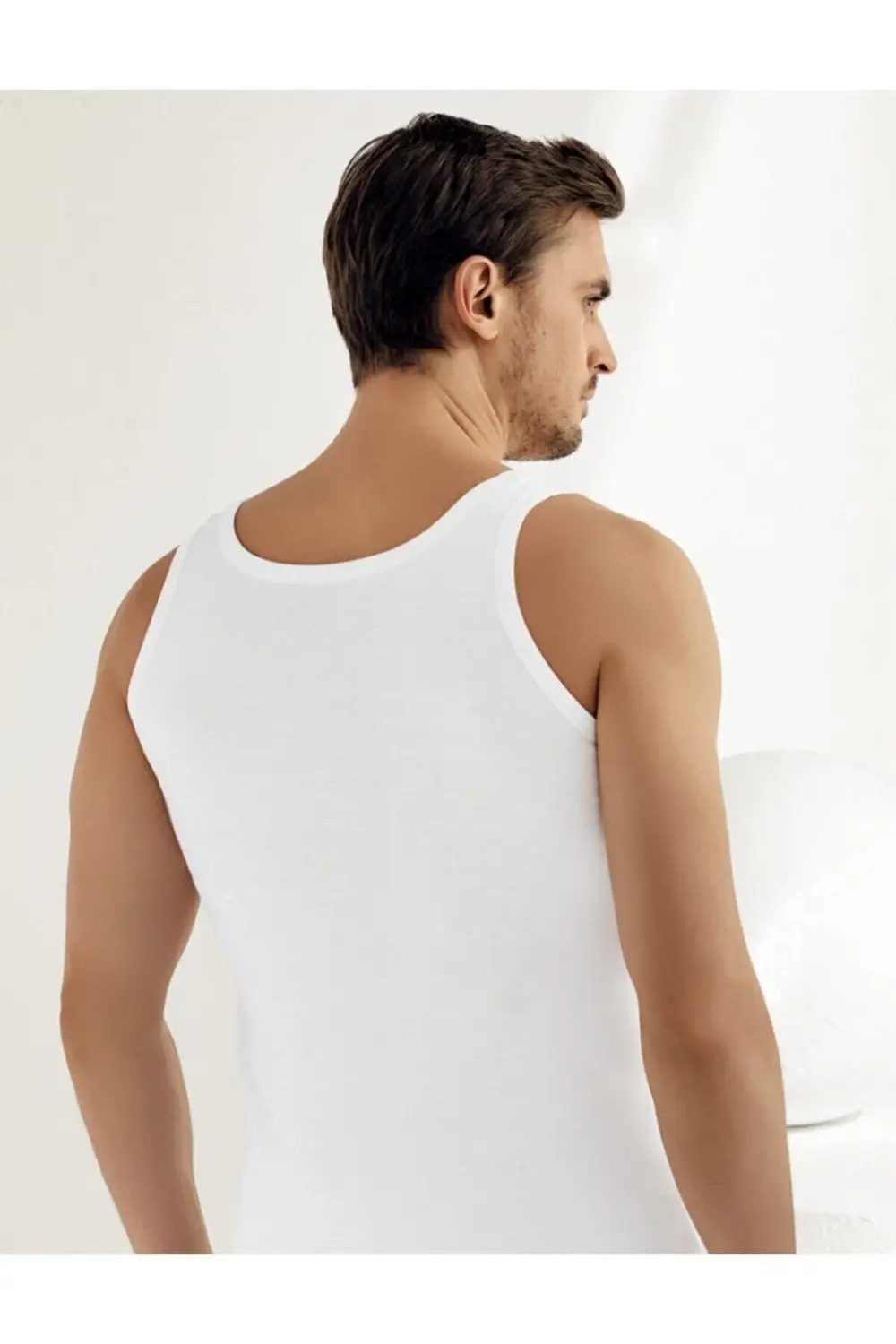 Erkek Beyaz 6'lı Paket %100 Pamuk Atlet M Yeni Sezon