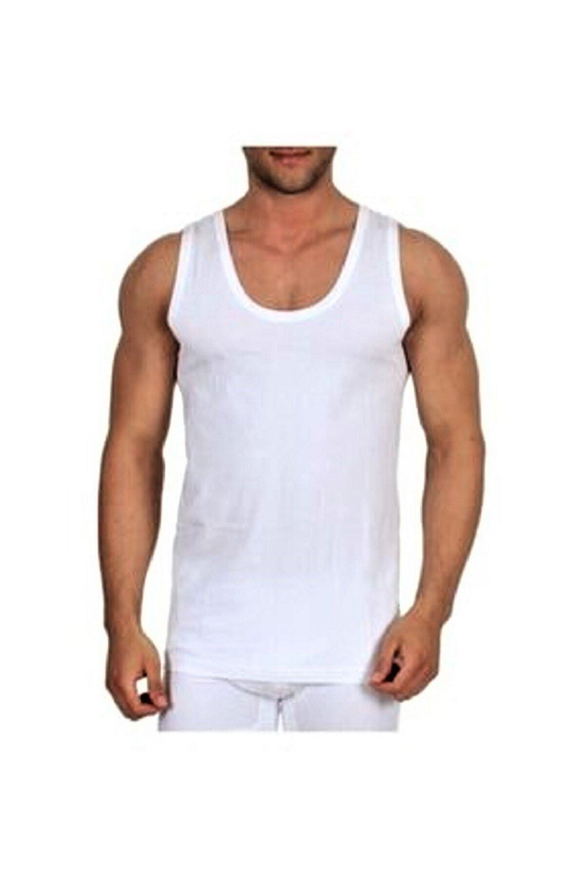 Erkek Beyaz Atlet Pamuk 9 Adet