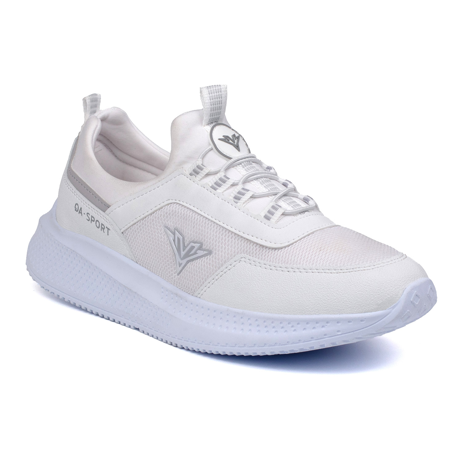 Kajila Erkek Beyaz Bağcıksız Esnek Çok Hafif Günlük Sneaker Spor Ayakkab