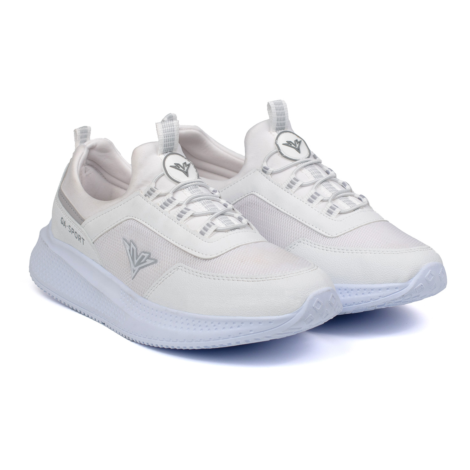 Kajila Erkek Beyaz Bağcıksız Esnek Çok Hafif Günlük Sneaker Spor Ayakkab