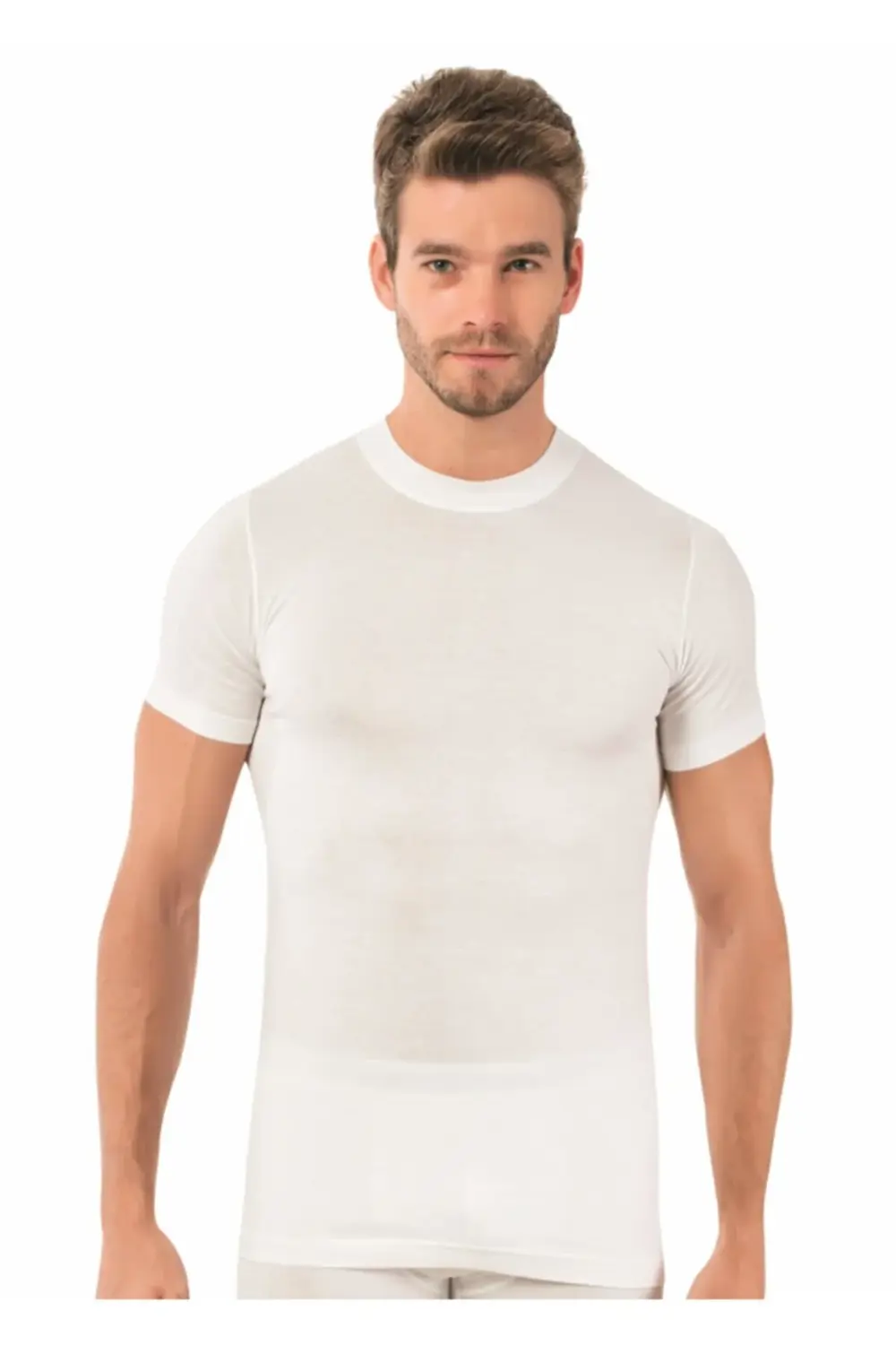 Erkek Beyaz Bambu Fanila 3 lü