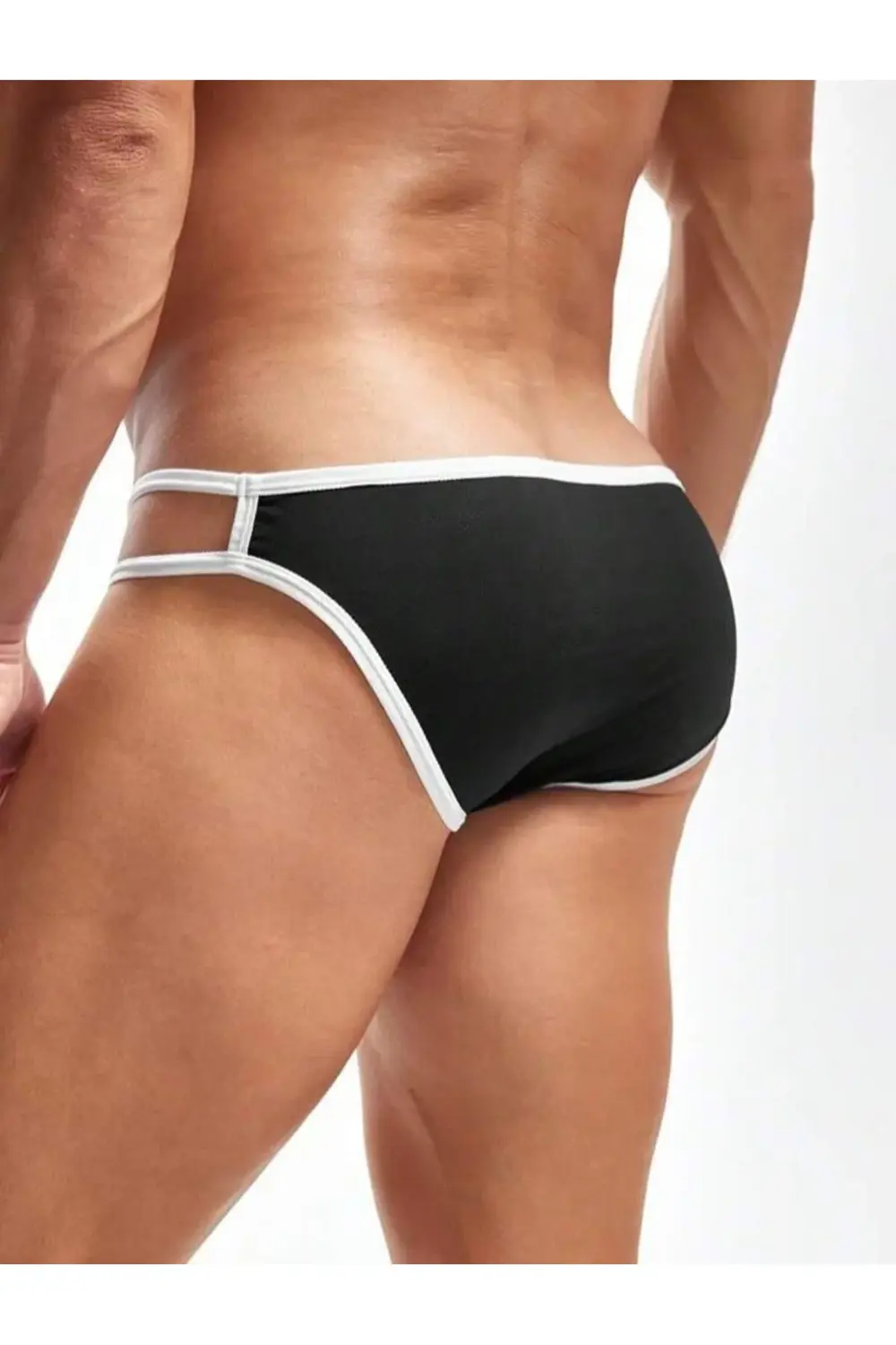 Erkek Beyaz Biyeli Slip İç Giyim