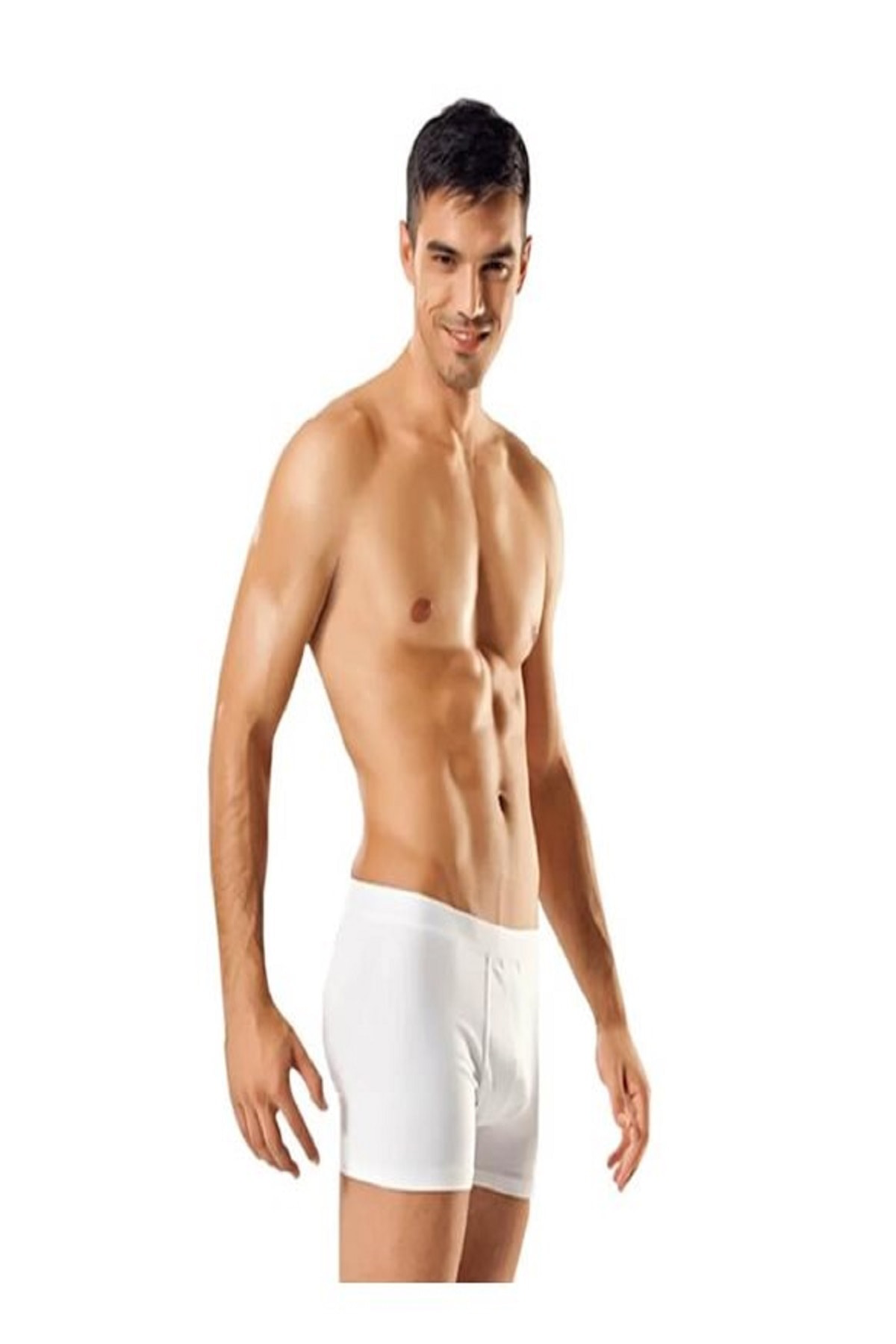 Erkek Beyaz Boxer 6'lı Paket
