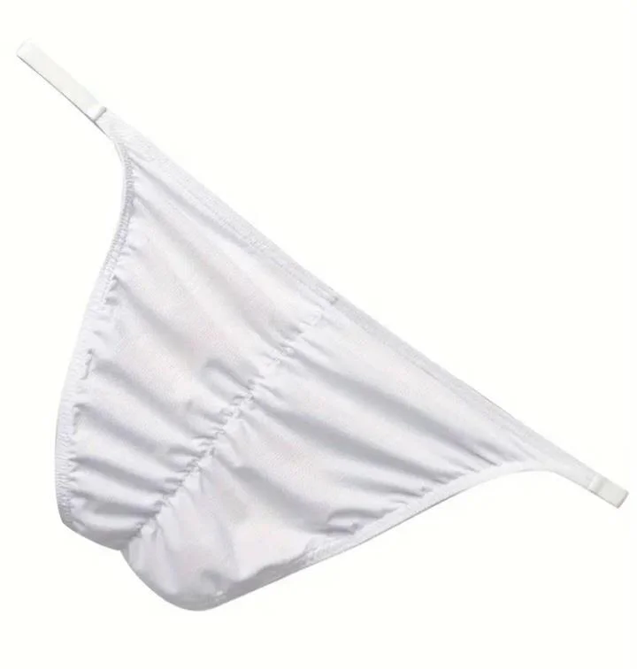 Erkek Beyaz Büzgülü Slip İç Giyim