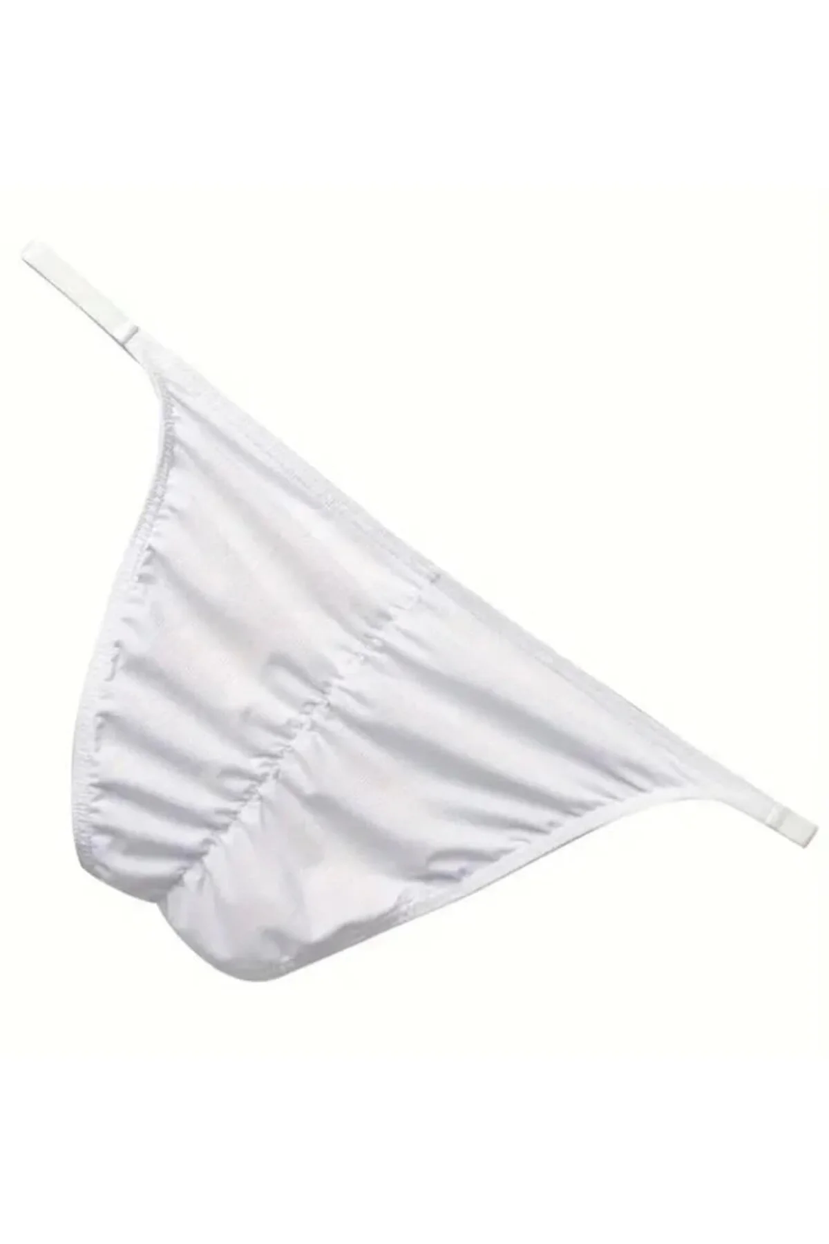 Erkek Beyaz Büzgülü Slip İç Giyim
