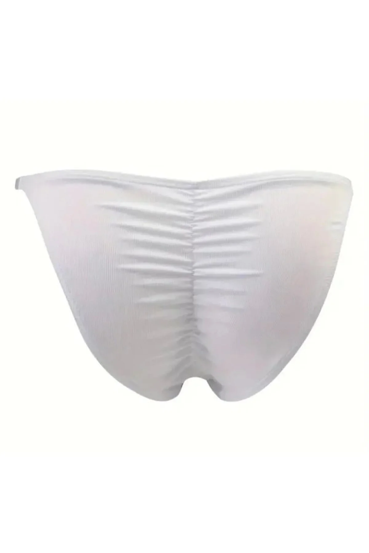 Erkek Beyaz Büzgülü Slip İç Giyim