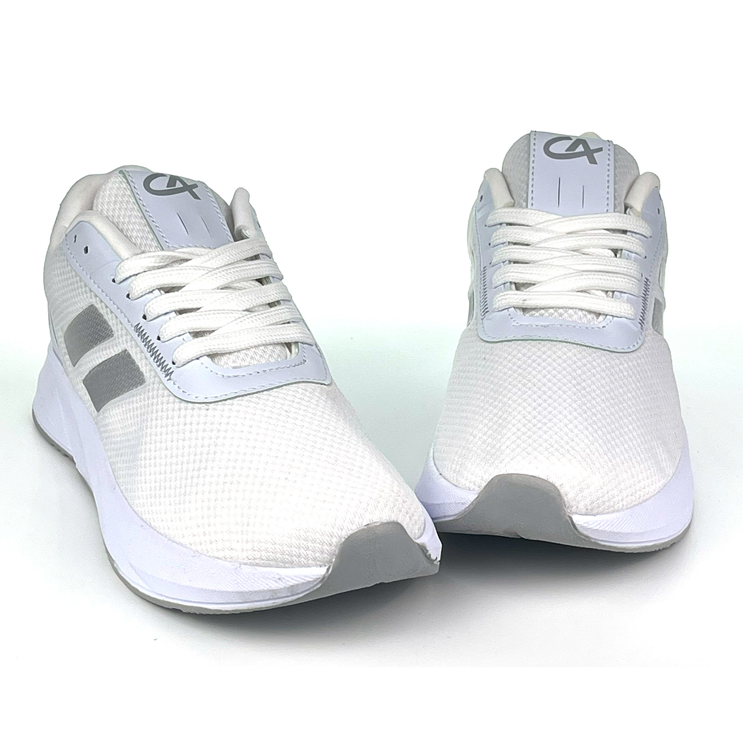 Kajila Erkek Beyaz Gümüş Bağcıklı Nefes Alan Esnek Hafif Günlük Sneaker 