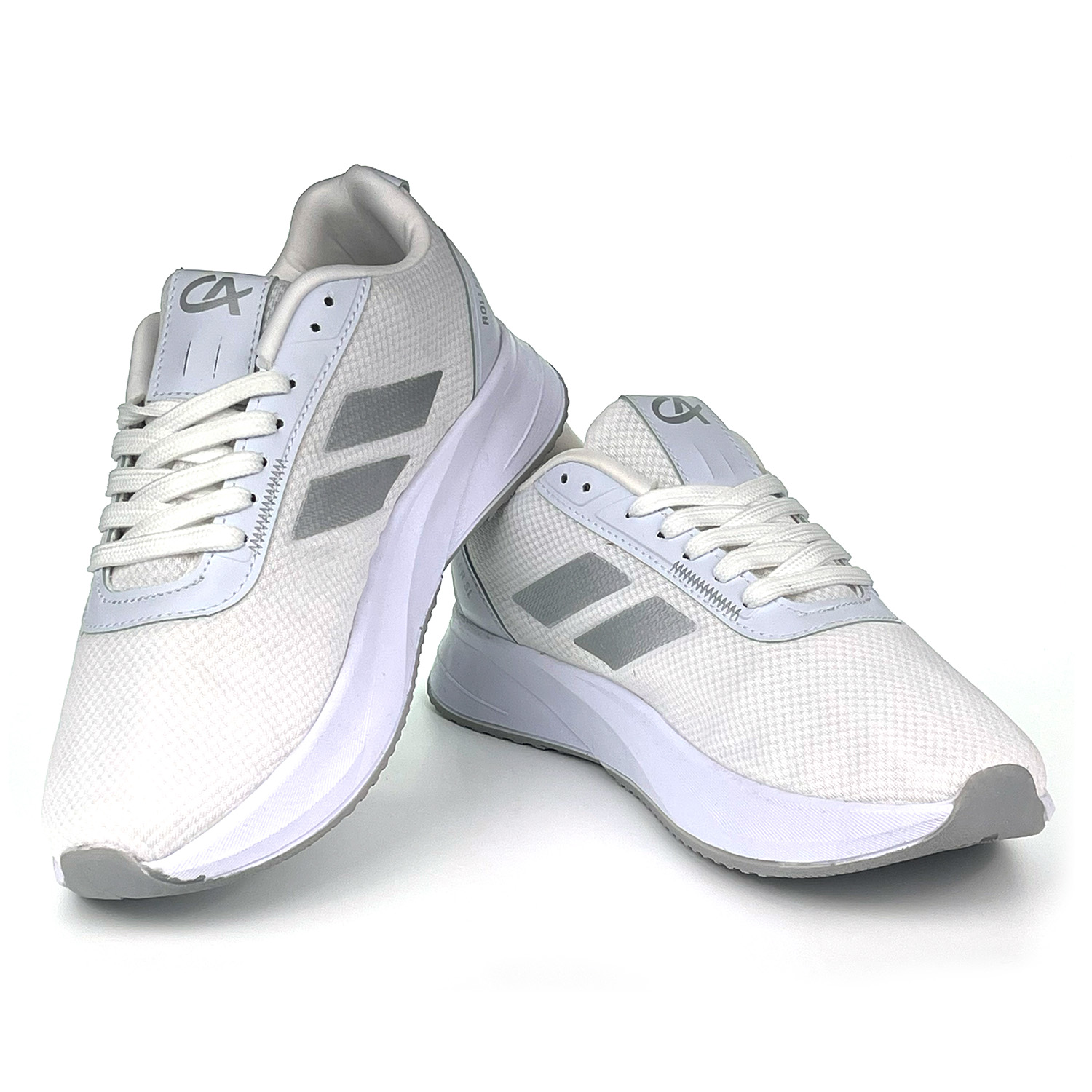 Kajila Erkek Beyaz Gümüş Bağcıklı Nefes Alan Esnek Hafif Günlük Sneaker 