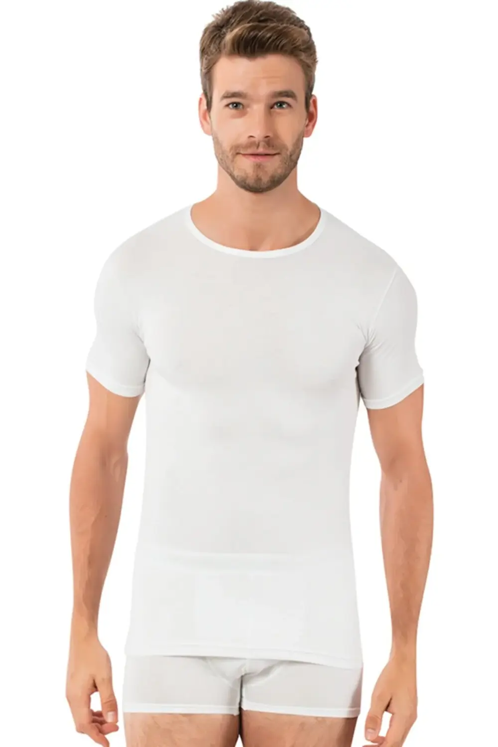 Erkek Beyaz Modal Fanila 3'lü