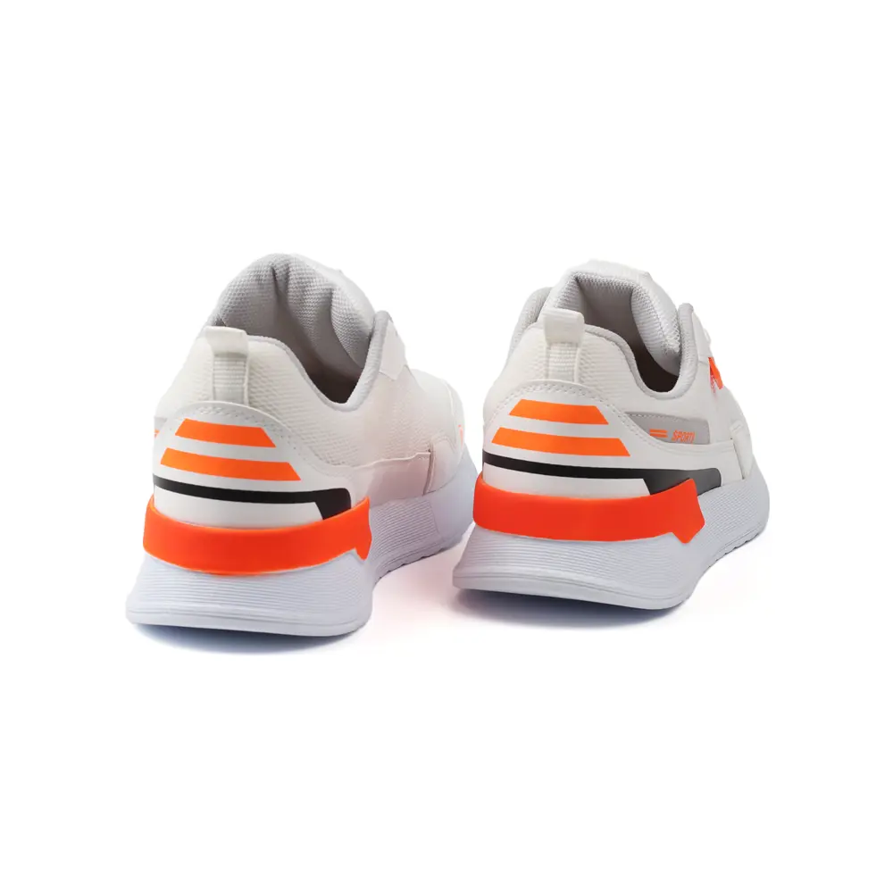 Erkek Beyaz Oranj Spor Ayakkabı Rahat Yürüyüş Koşu Günlük Sneaker