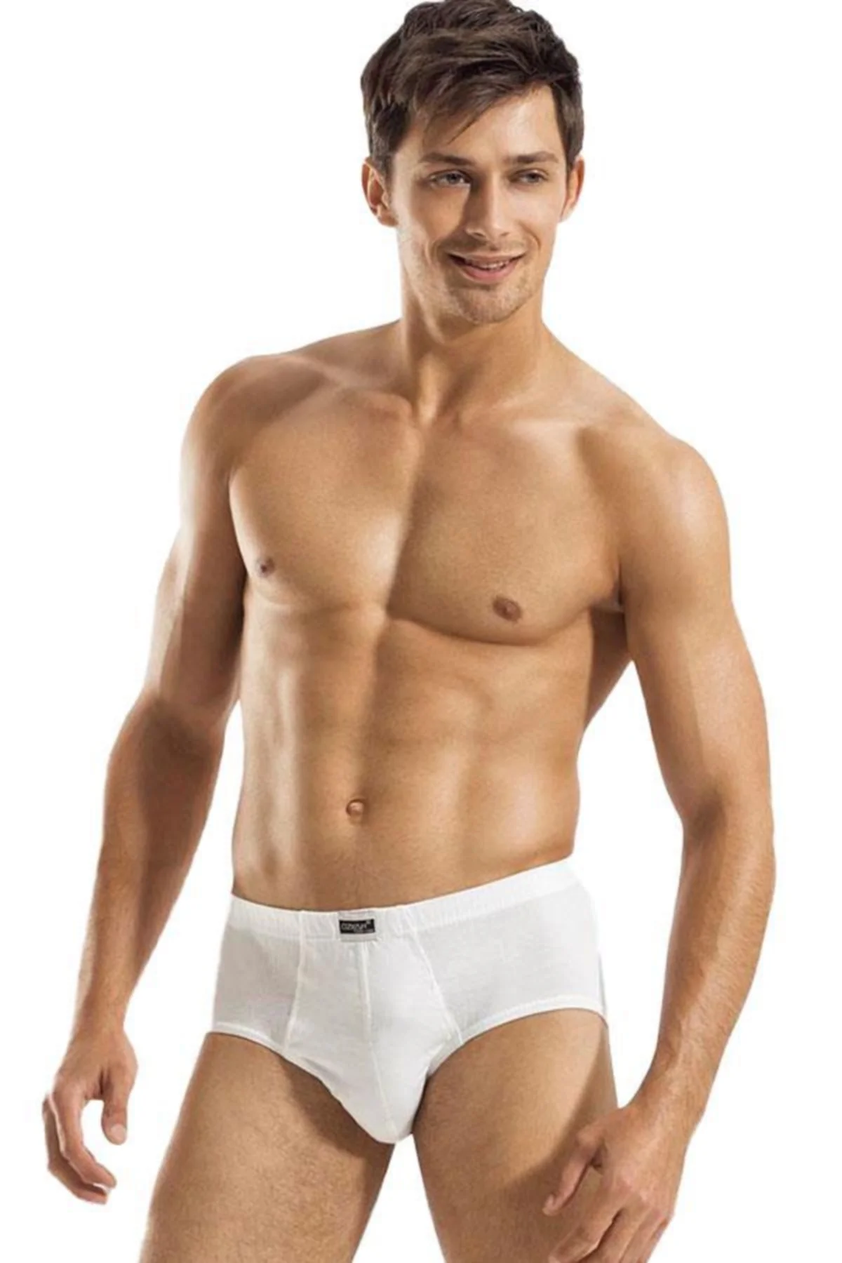 Erkek Beyaz Pamuklu Slip Külot 0037