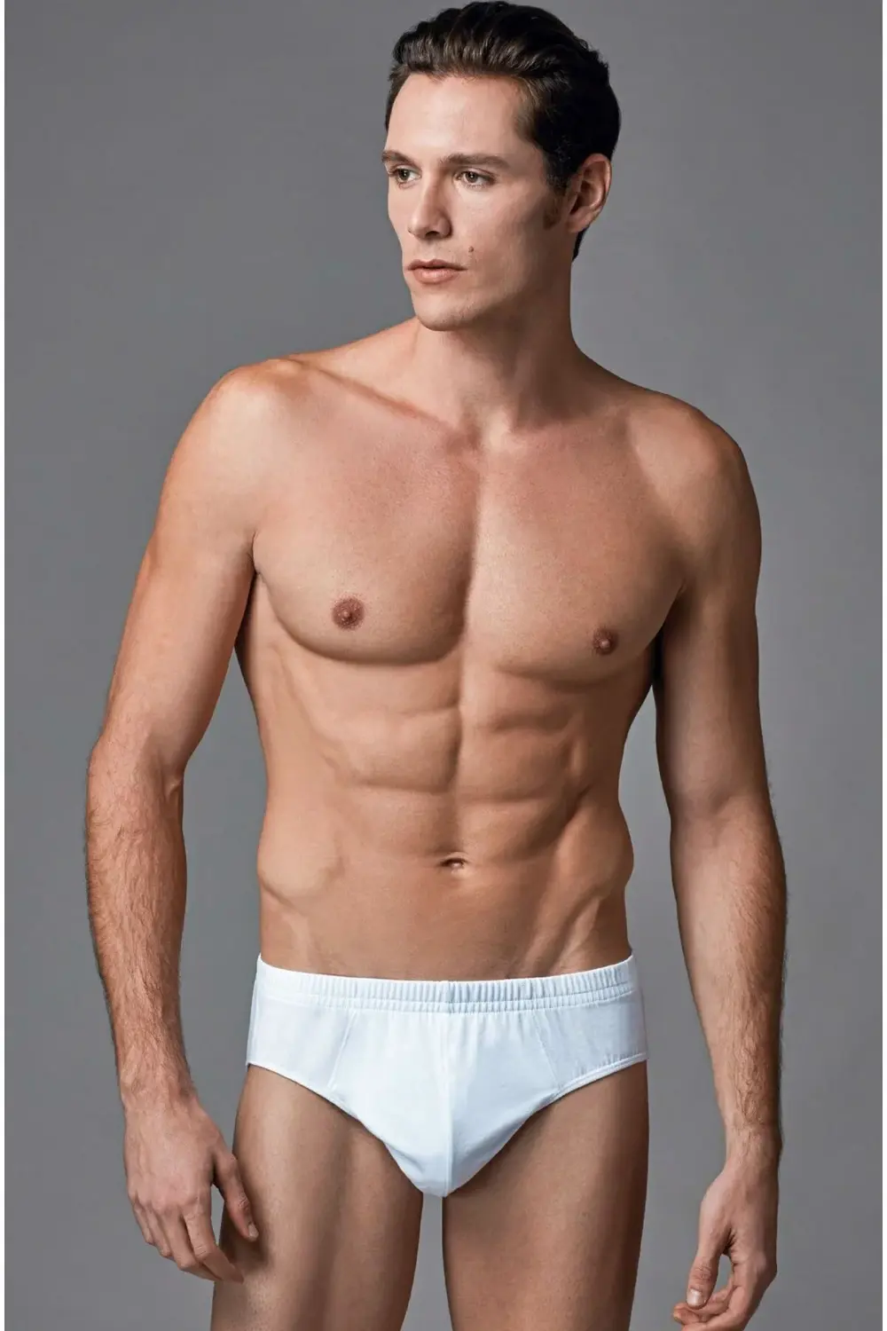 Erkek Beyaz Pamuklu Klasik Slip 2'li Paket Ers034