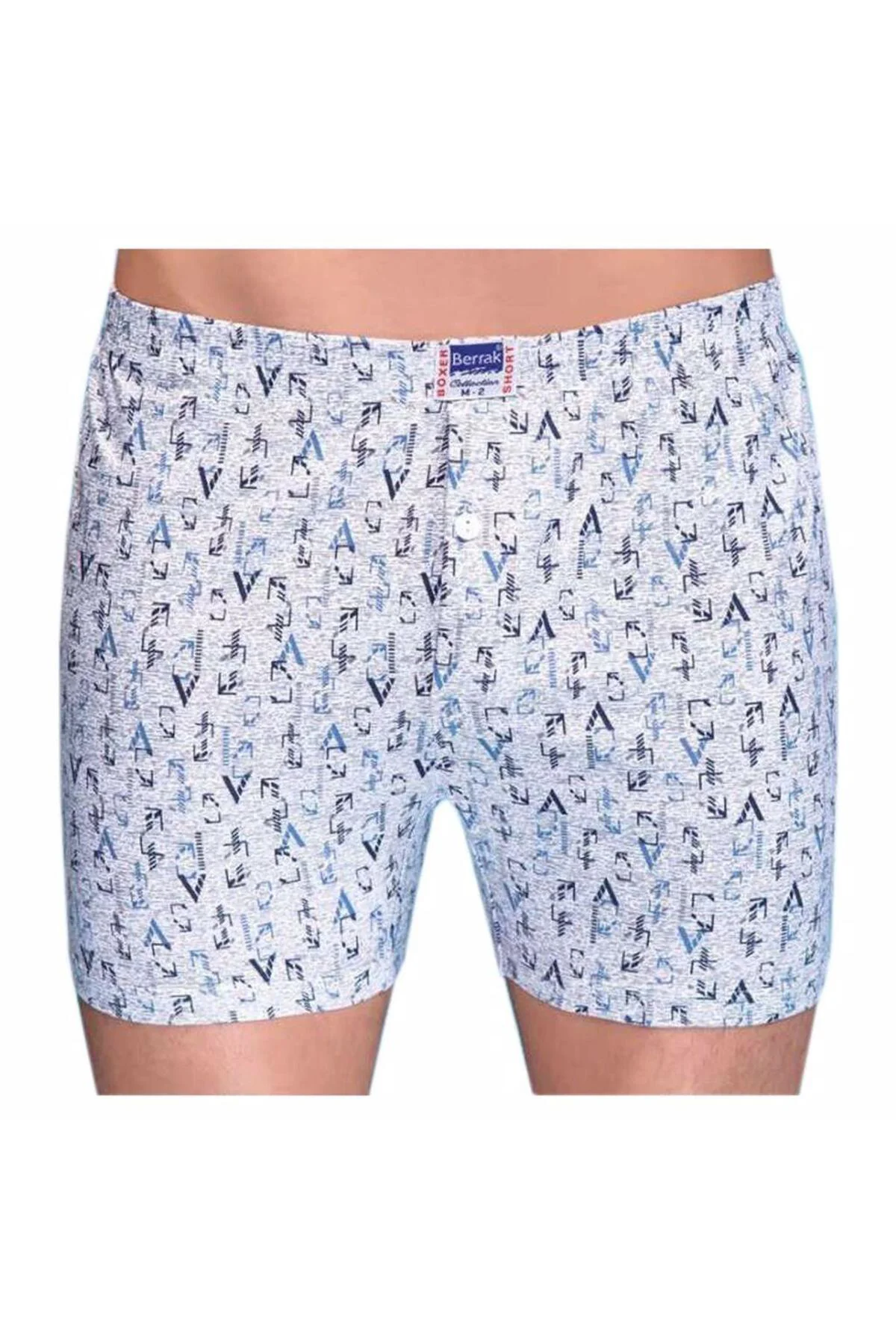 Erkek Beyaz Penye Boxer Short 3'lü Paket 1053 - Görsel 2
