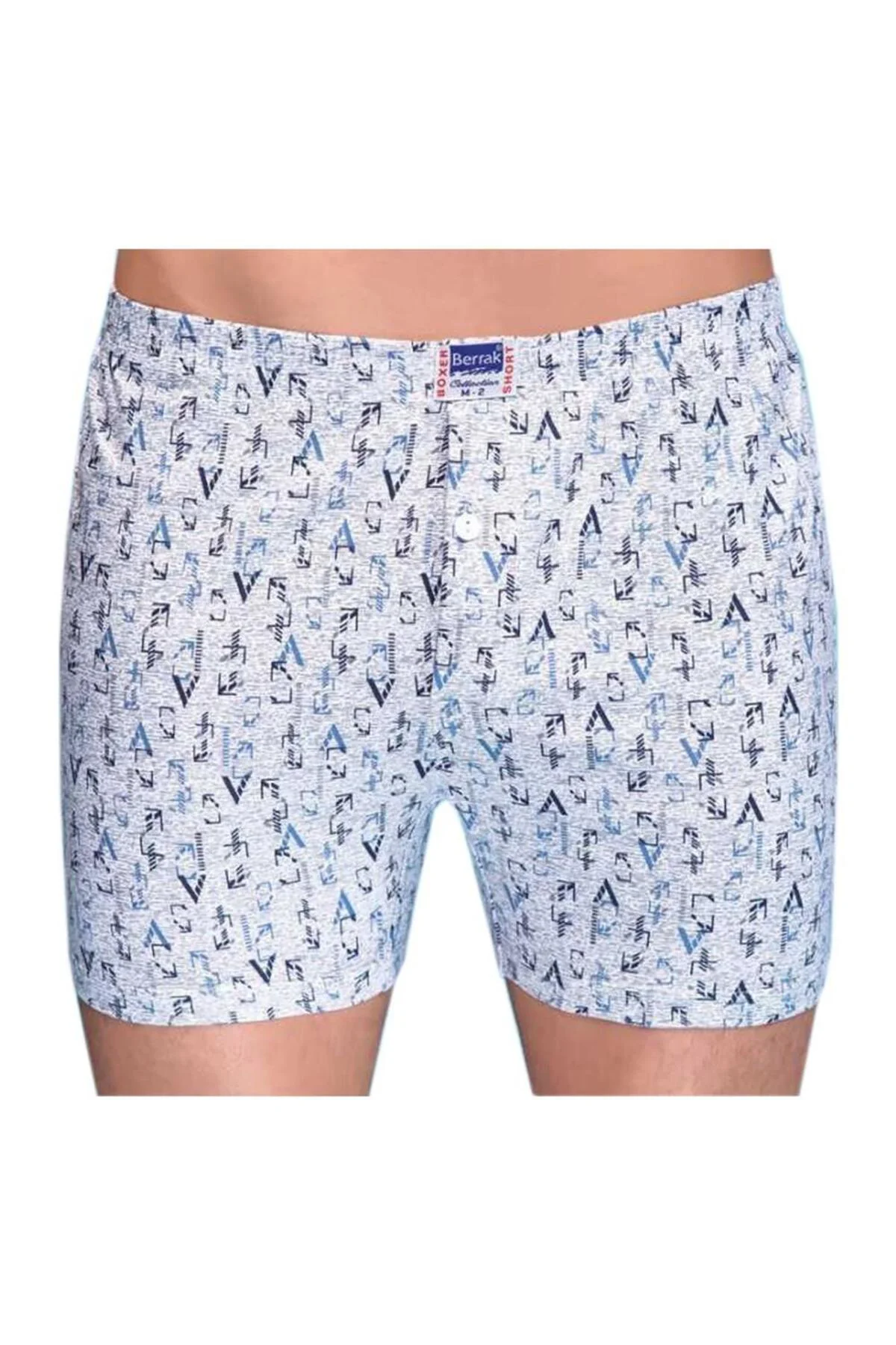 Erkek Beyaz Penye Boxer Short 3'lü Paket 1053