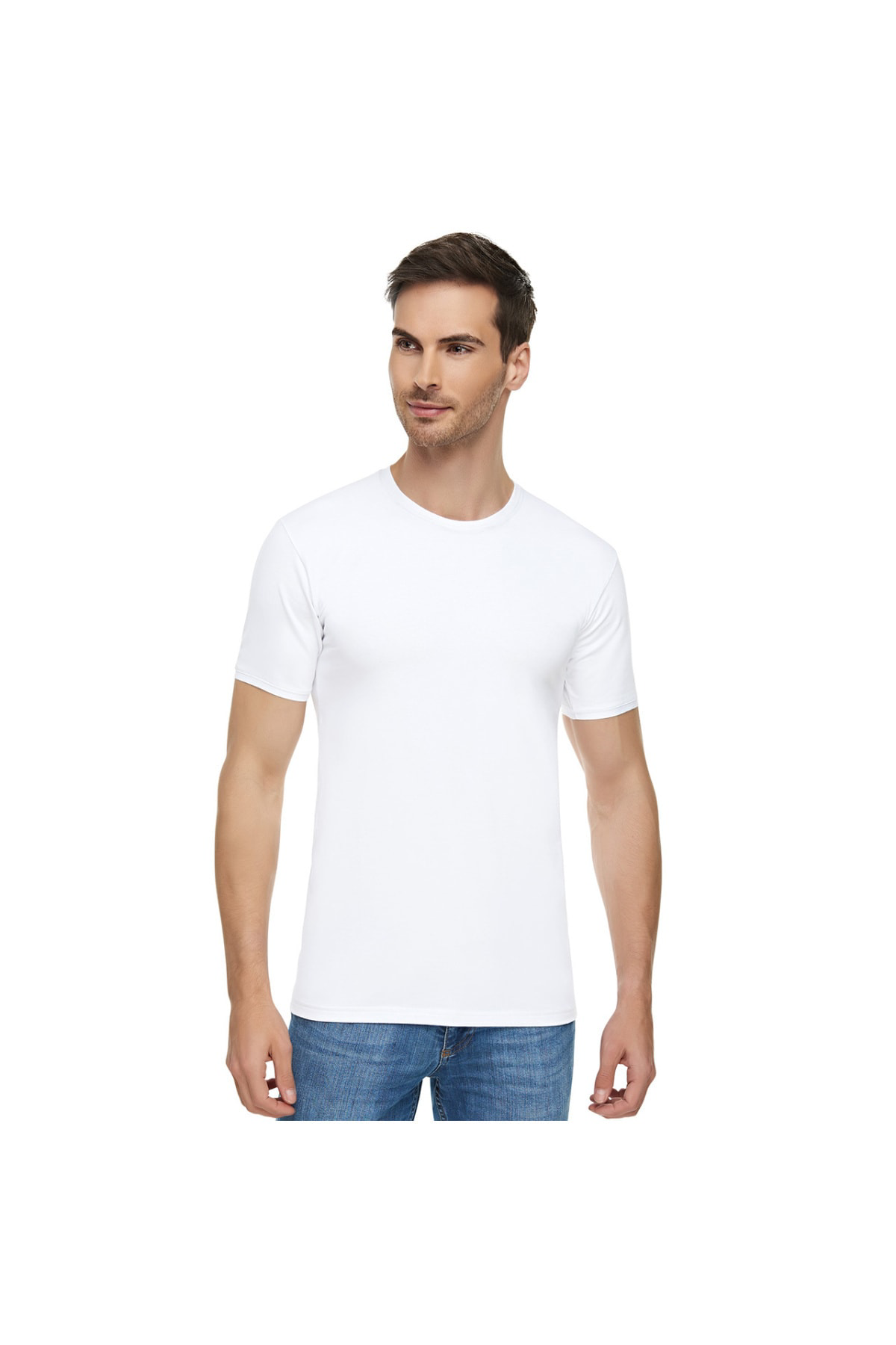 Tutku Elit Erkek Beyaz Penye Sıfır Yaka Fanila Atlet 12 Li Paket