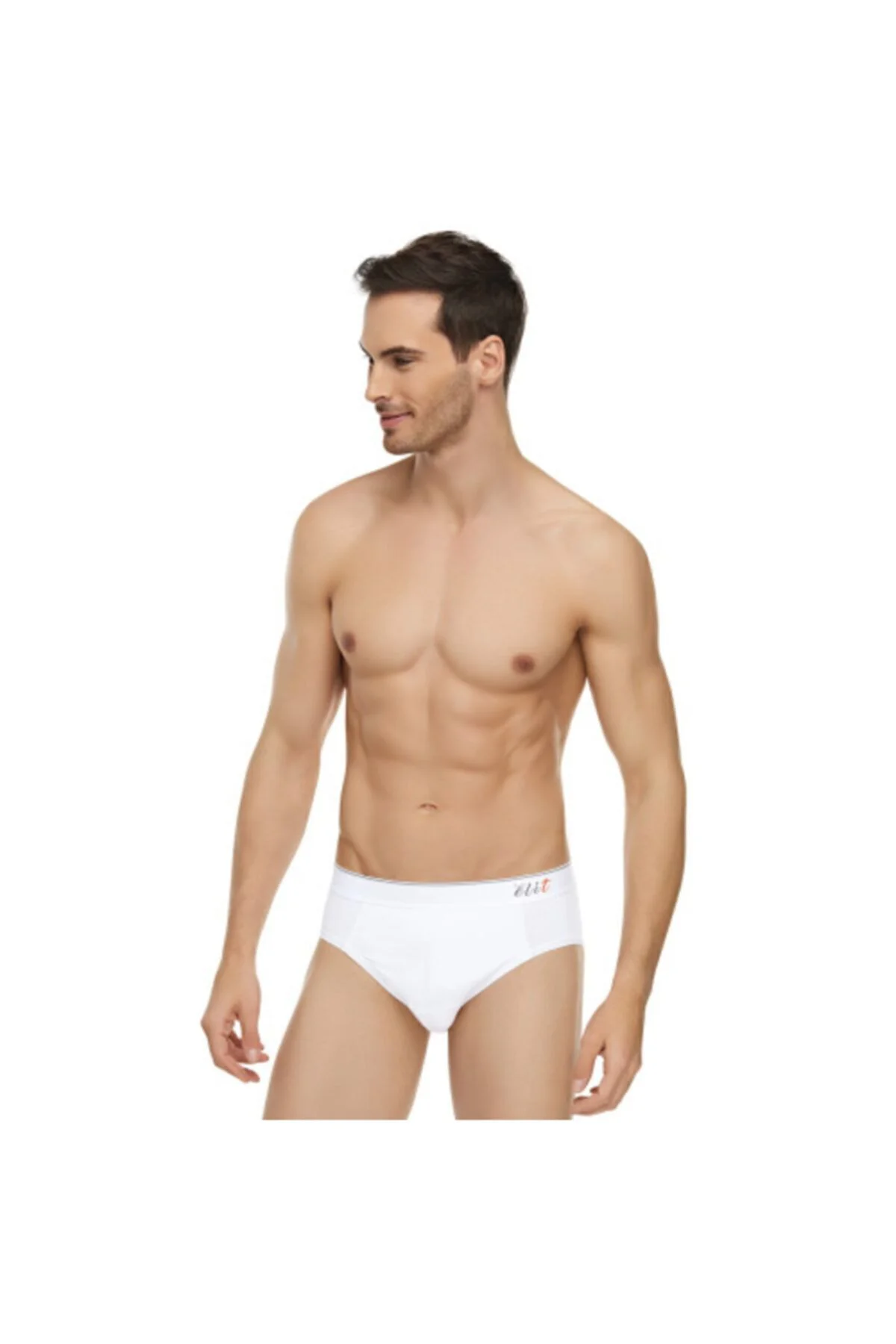 Erkek Beyaz Renk 3 Adet Kemerli Slip Külot