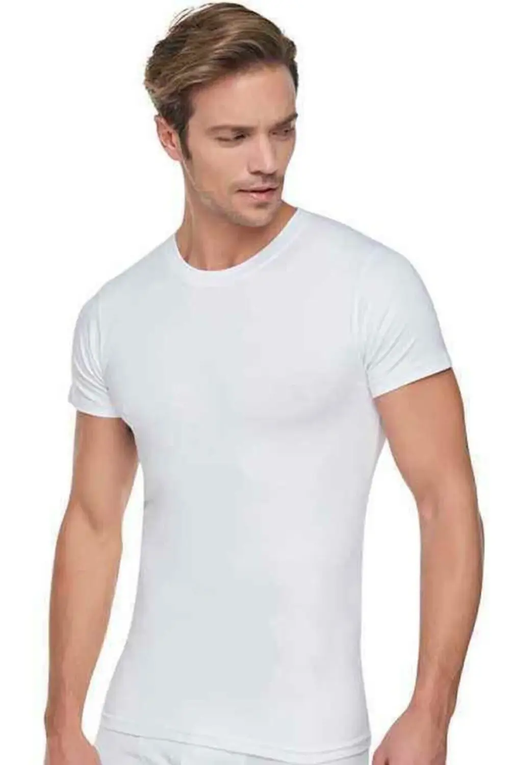 Erkek Beyaz Sıfır Yaka Fanila 0105 6'lı Paket