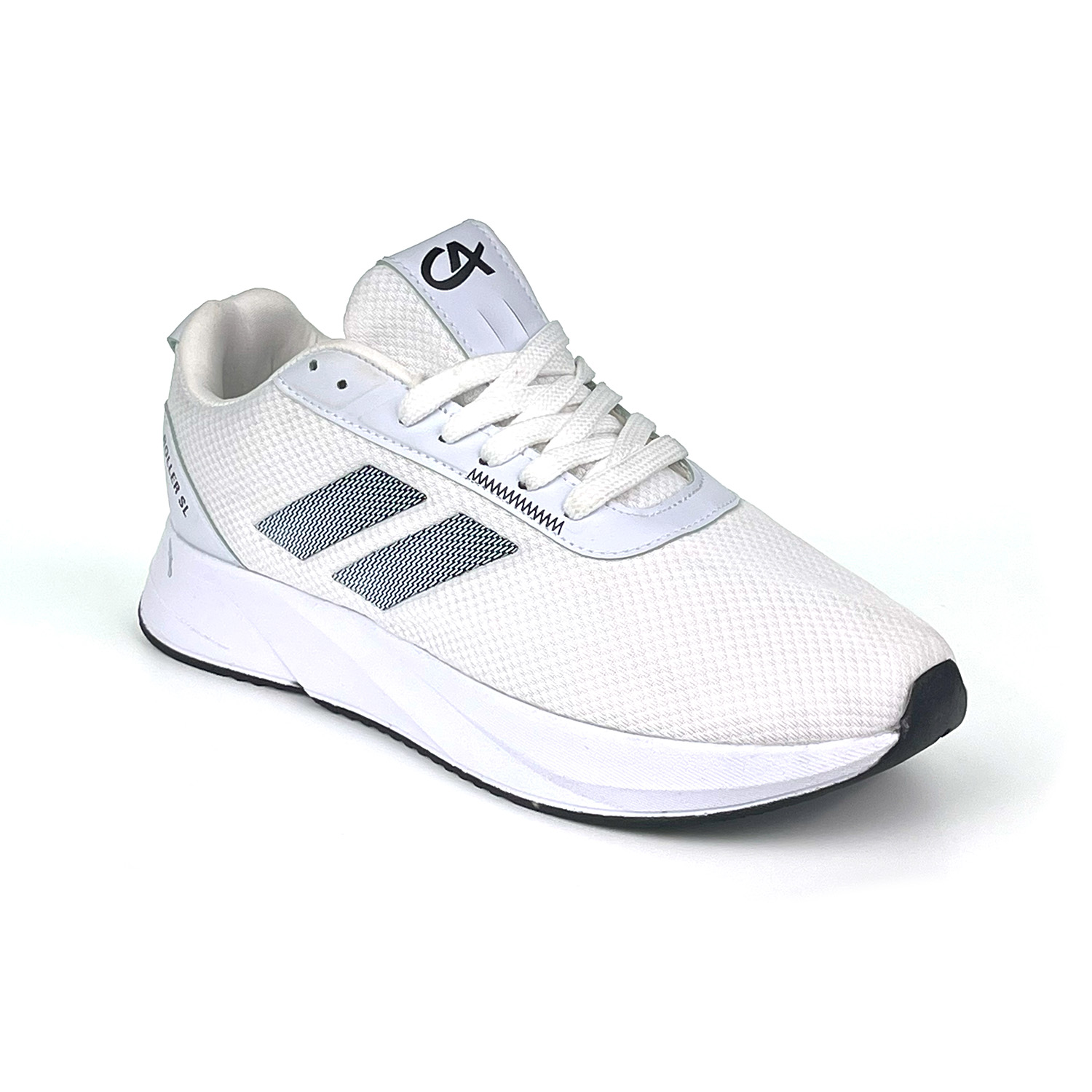 Kajila Erkek Beyaz Siyah Bağcıklı Nefes Alan Esnek Hafif Günlük Sneaker 