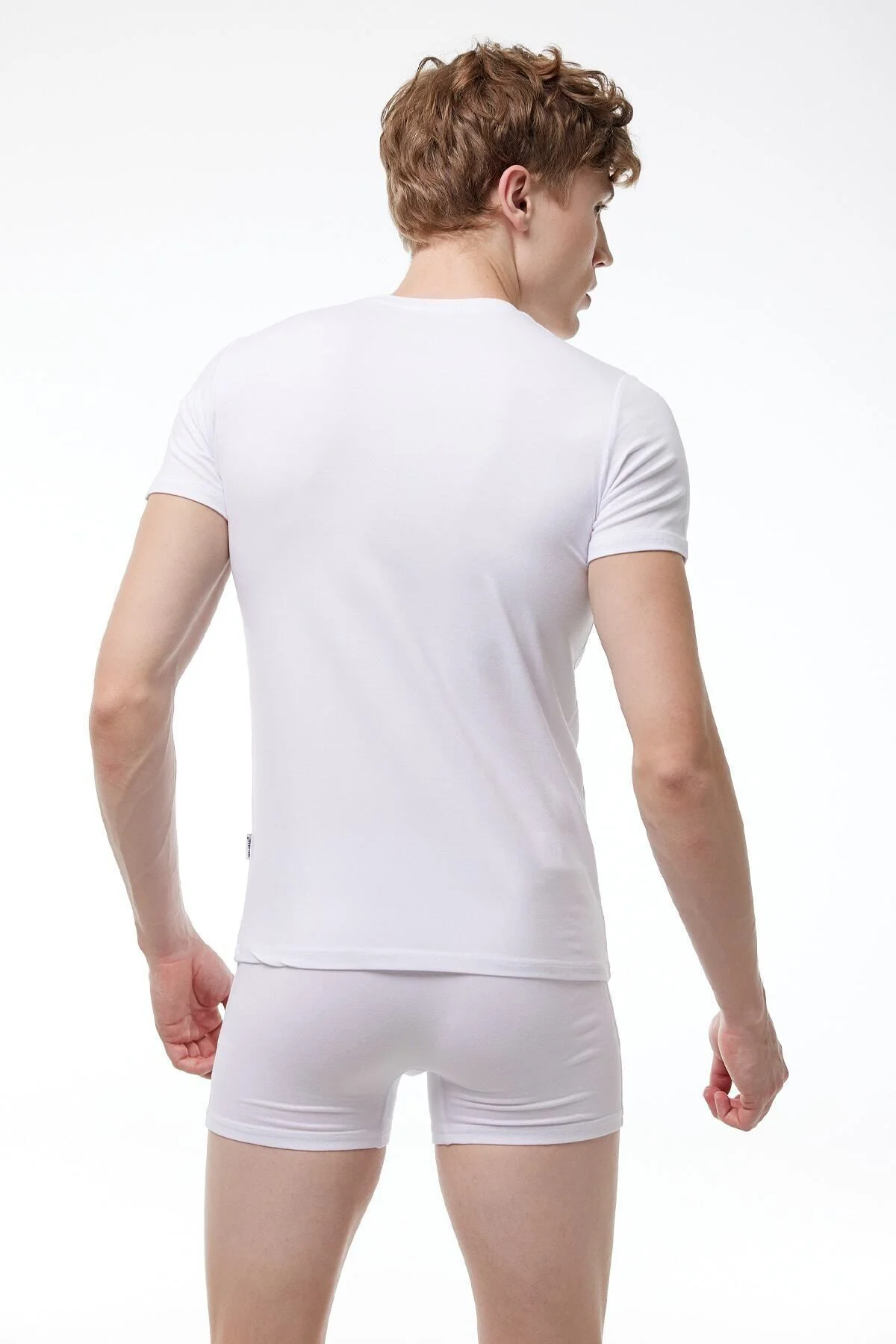 Erkek Füme Yuvarlak Yaka Kısa Kol Modal Body 030