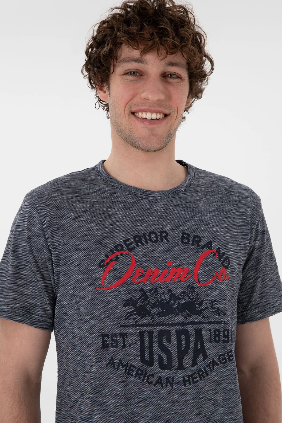 Erkek Bisiklet Yaka Lacivert Pijama Takımı 50309274-VR033