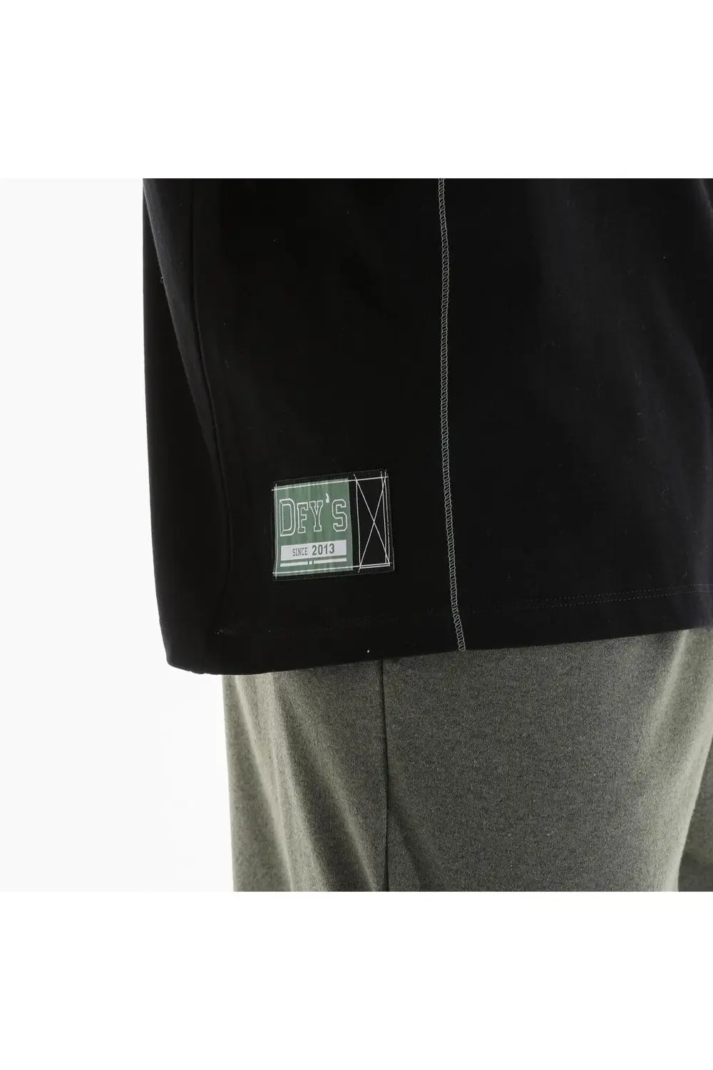 Erkek Bisiklet Yaka Kısa Kollu Oversize Fit Cep Detaylı Tişört Si