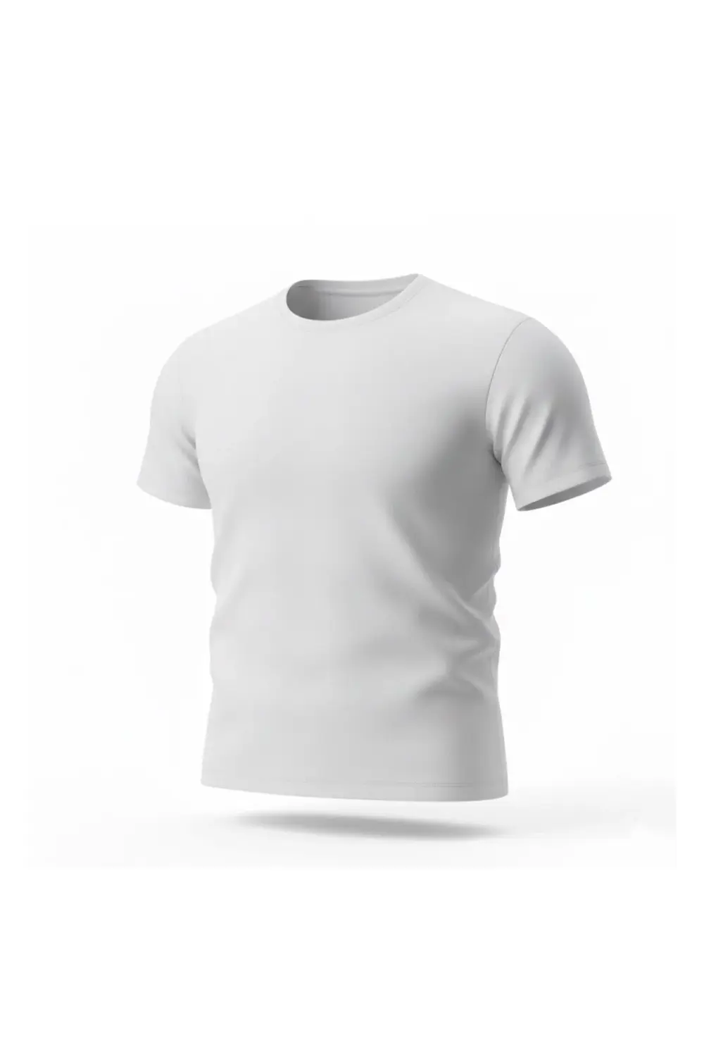 Erkek Bisiklet Yaka Yarım Kol Beyaz Fanila