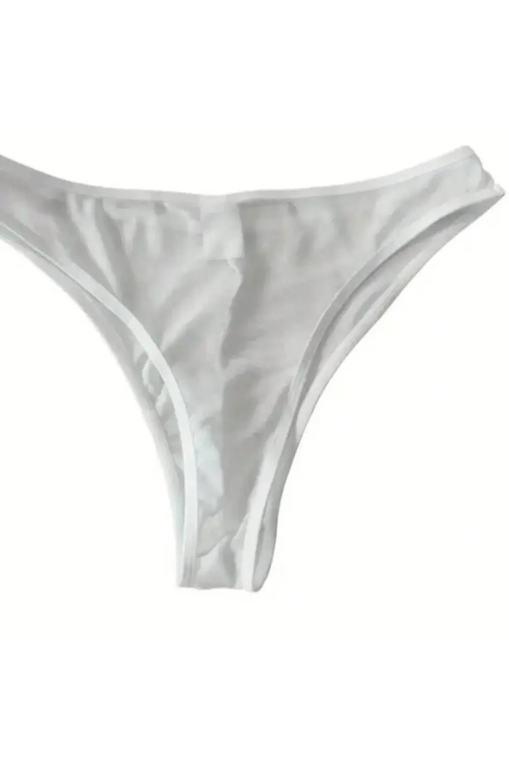 Erkek Biyeli Beyaz Transparan Brazillian Slip