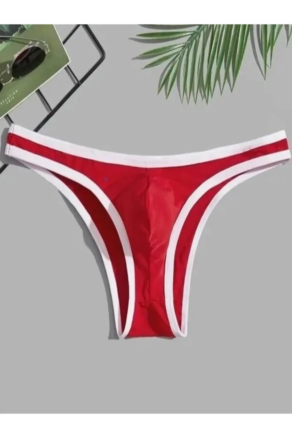 Erkek Biyeli Kırmızı Brazillian Slip