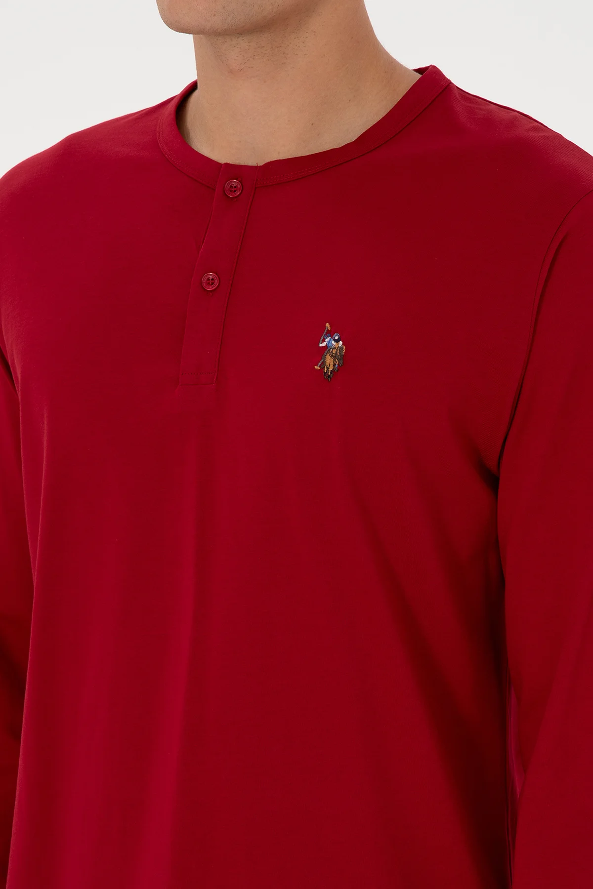 Erkek Bordo Pijama Takımı 50318611-VR014 - Görsel 7
