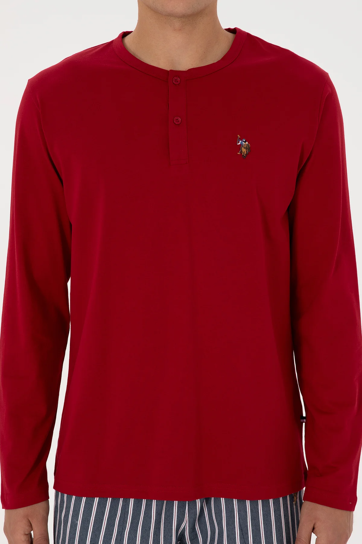 Erkek Bordo Pijama Takımı 50318611-VR014 - Görsel 6