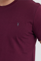 Erkek Bordo Slim Fit Bisiklet Yaka %100 Pamuk Kısa Kollu Tişört -