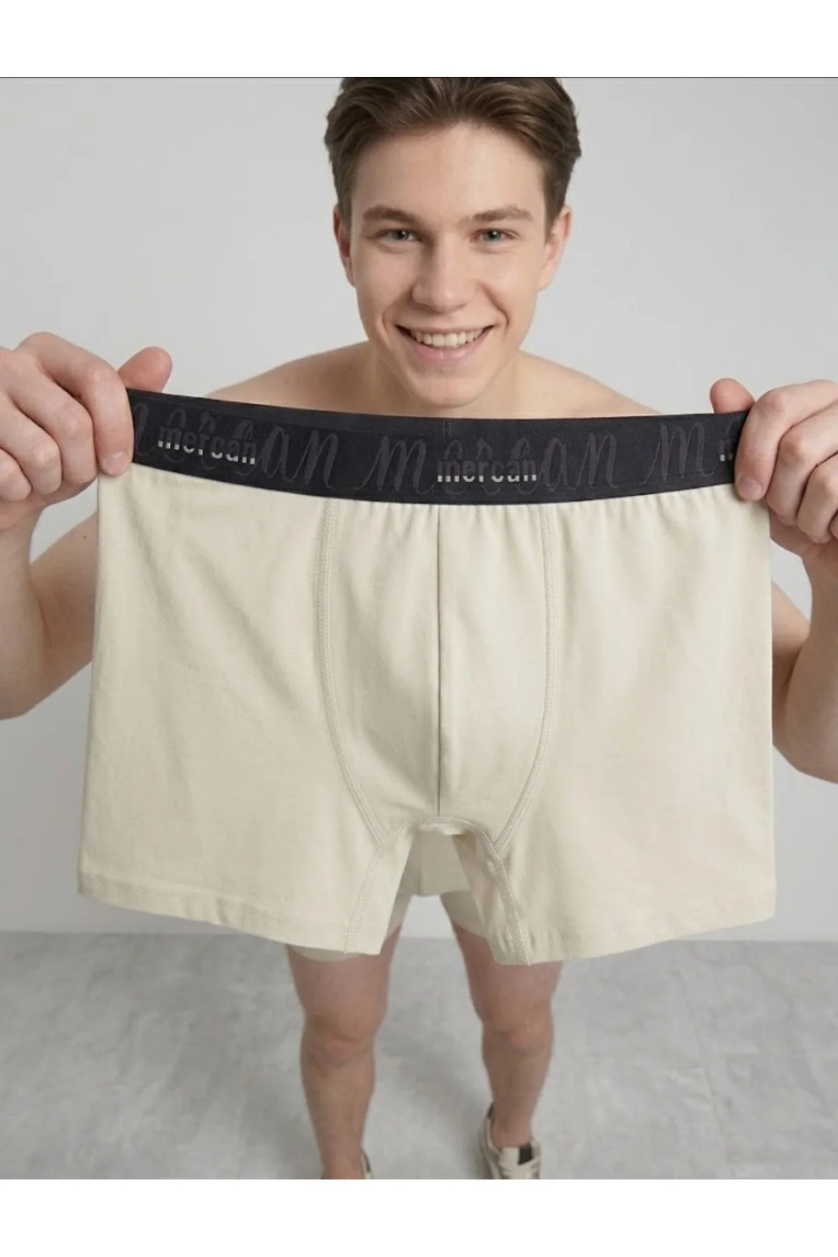 Erkek Boxer 6'li Paket %96 Pamuk Özel Tasarım Bel Lastiği