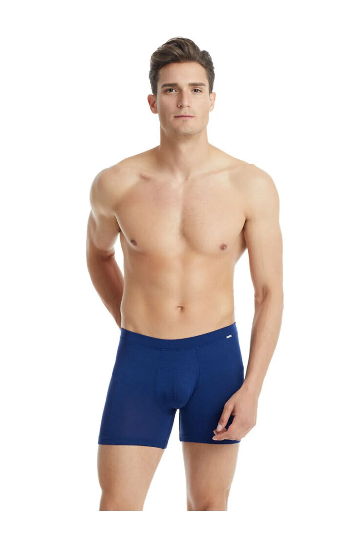 Erkek Modal Elastan Boxer Silver 9313 - Lacivert Erkek Modal Elastan Boxer Silver 9313 - Lacivert