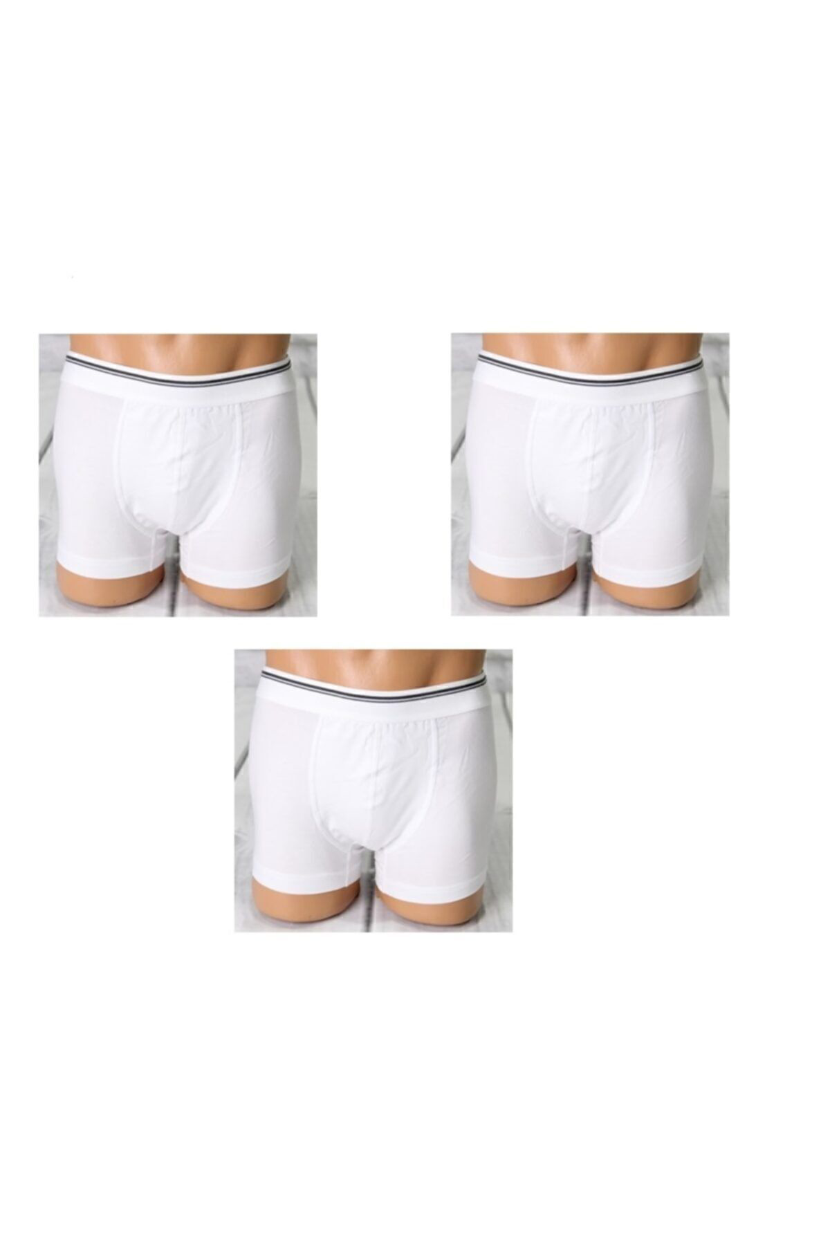 Erkek Boxer Beyaz 3 Adet 1097-BEYAZ-S
