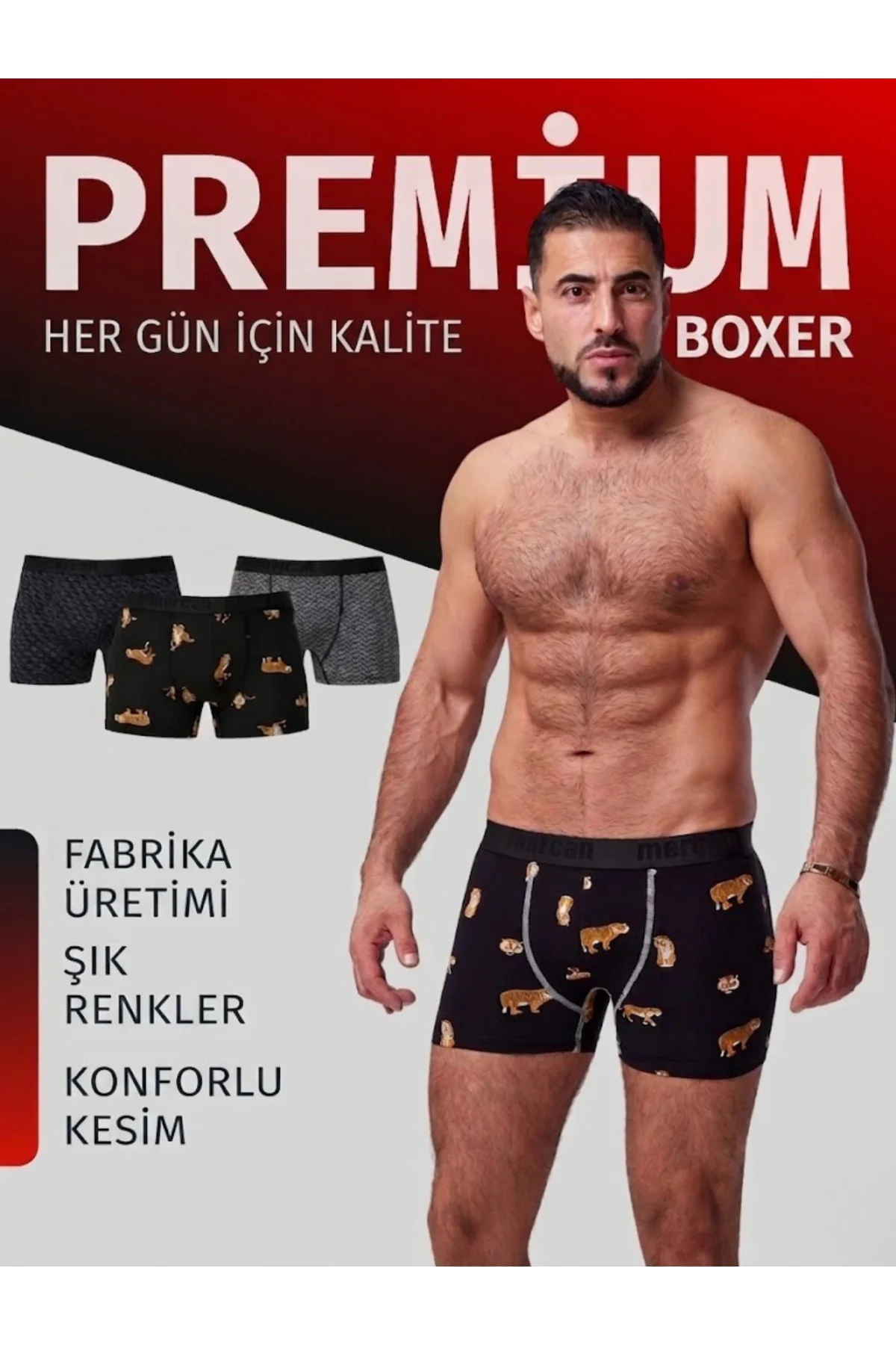 Erkek Boxer Karışık Desenli 3'lü Set Pamuk Boxer Mix Erkek Boxer Karışık Desenli 3'lü Set Pamuk Boxer Mix