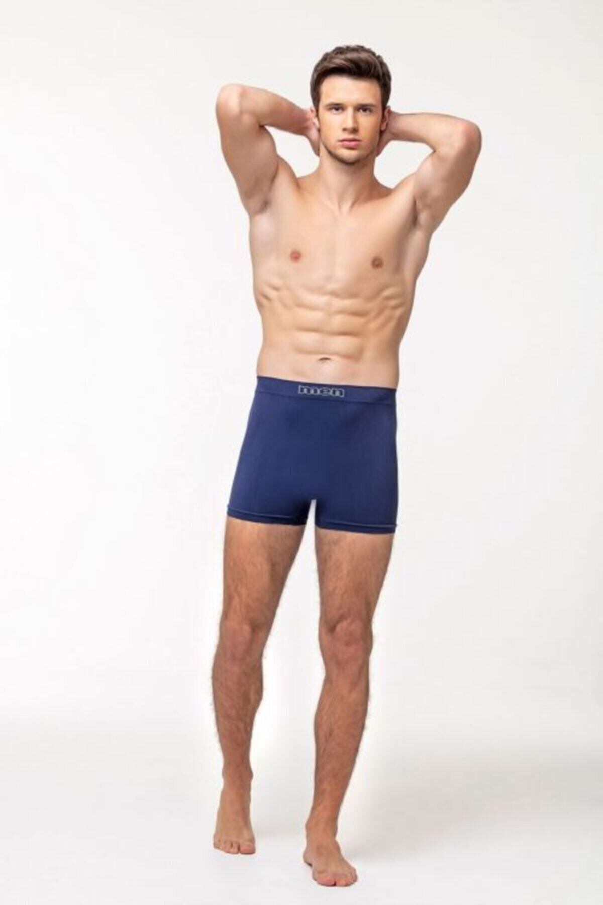 Erkek Boxer L-xl Elite Life Dikişsiz Lacivert (E 900)