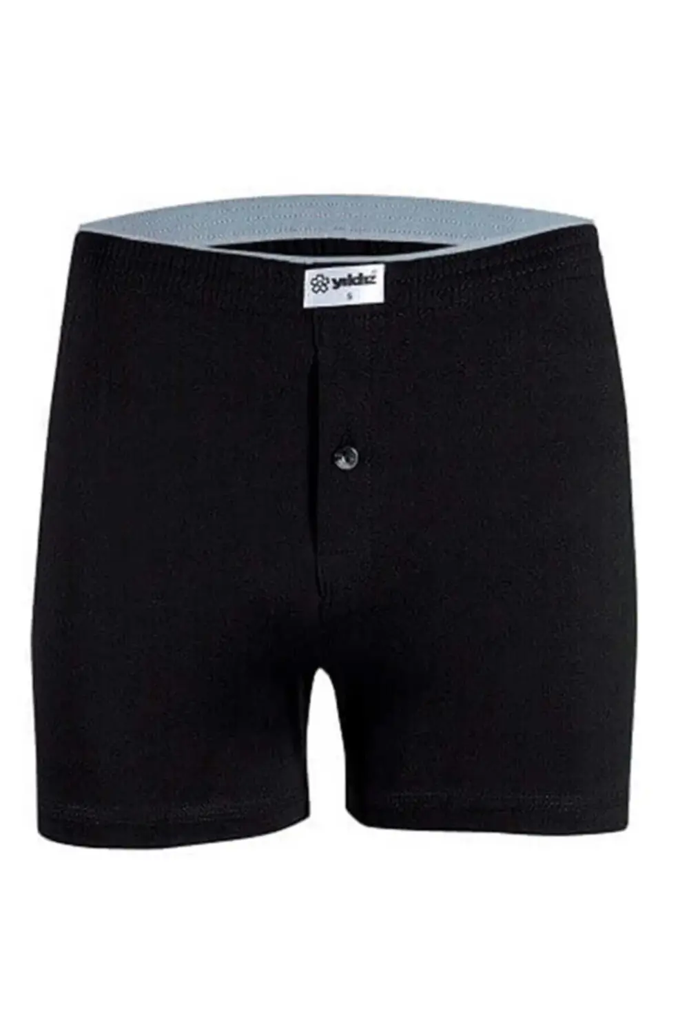 Erkek Boxer Penye Havlu Bel Düz Renk (5 Adet) Siyah L